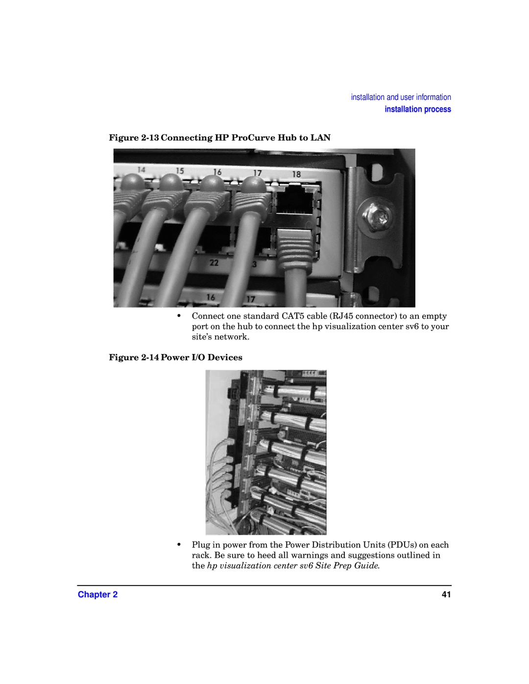 HP sv6 manual Connecting HP ProCurve Hub to LAN 