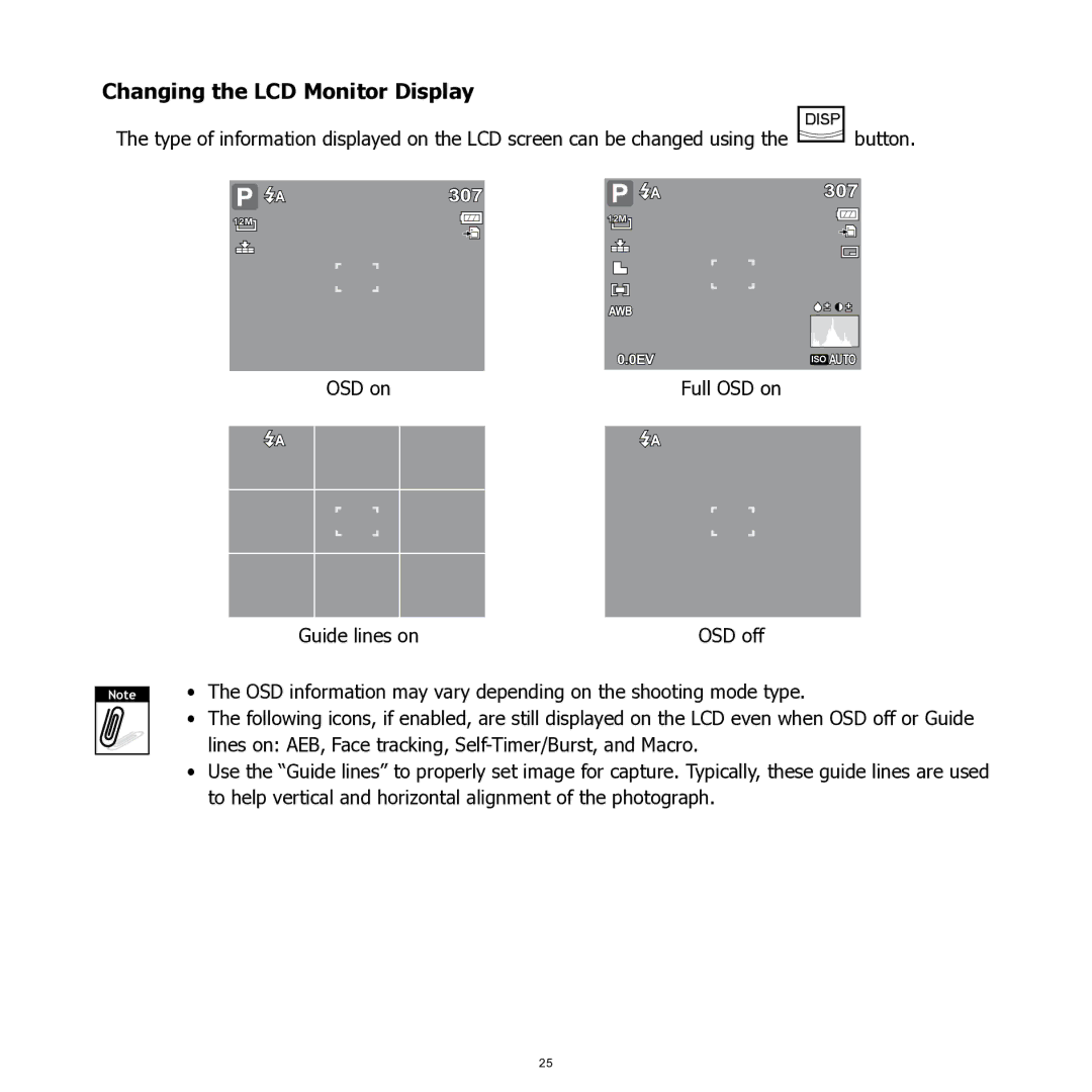 HP SW350 manual Changing the LCD Monitor Display 