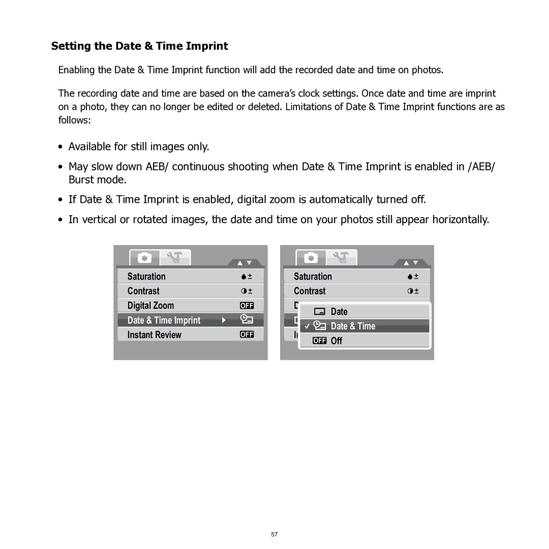 HP SW350 manual Setting the Date & Time Imprint 