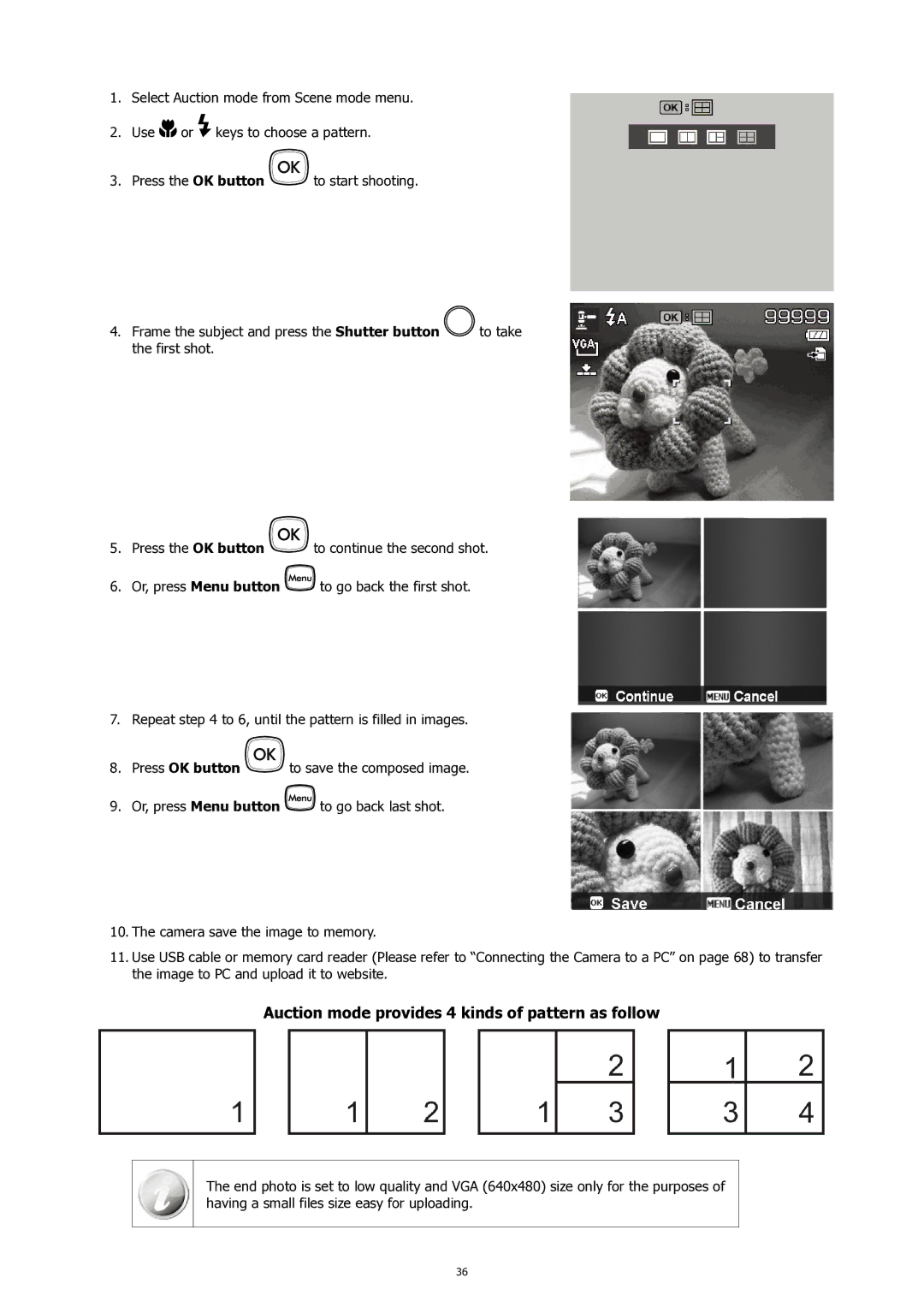 HP SW450 manual Auction mode provides 4 kinds of pattern as follow 