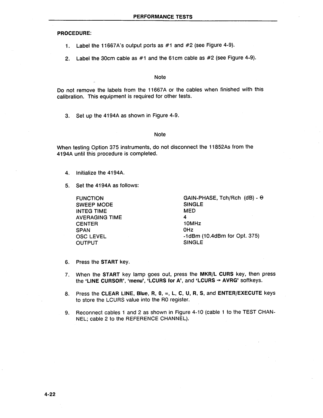 HP Swimming Pool Gate Alarm Agilent 4194A manual 