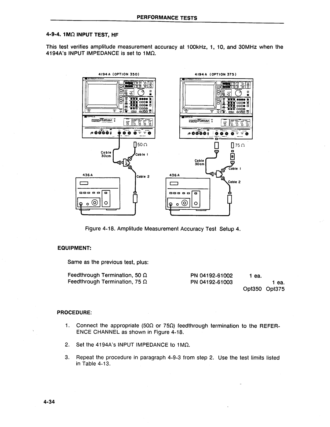 HP Swimming Pool Gate Alarm Agilent 4194A manual 