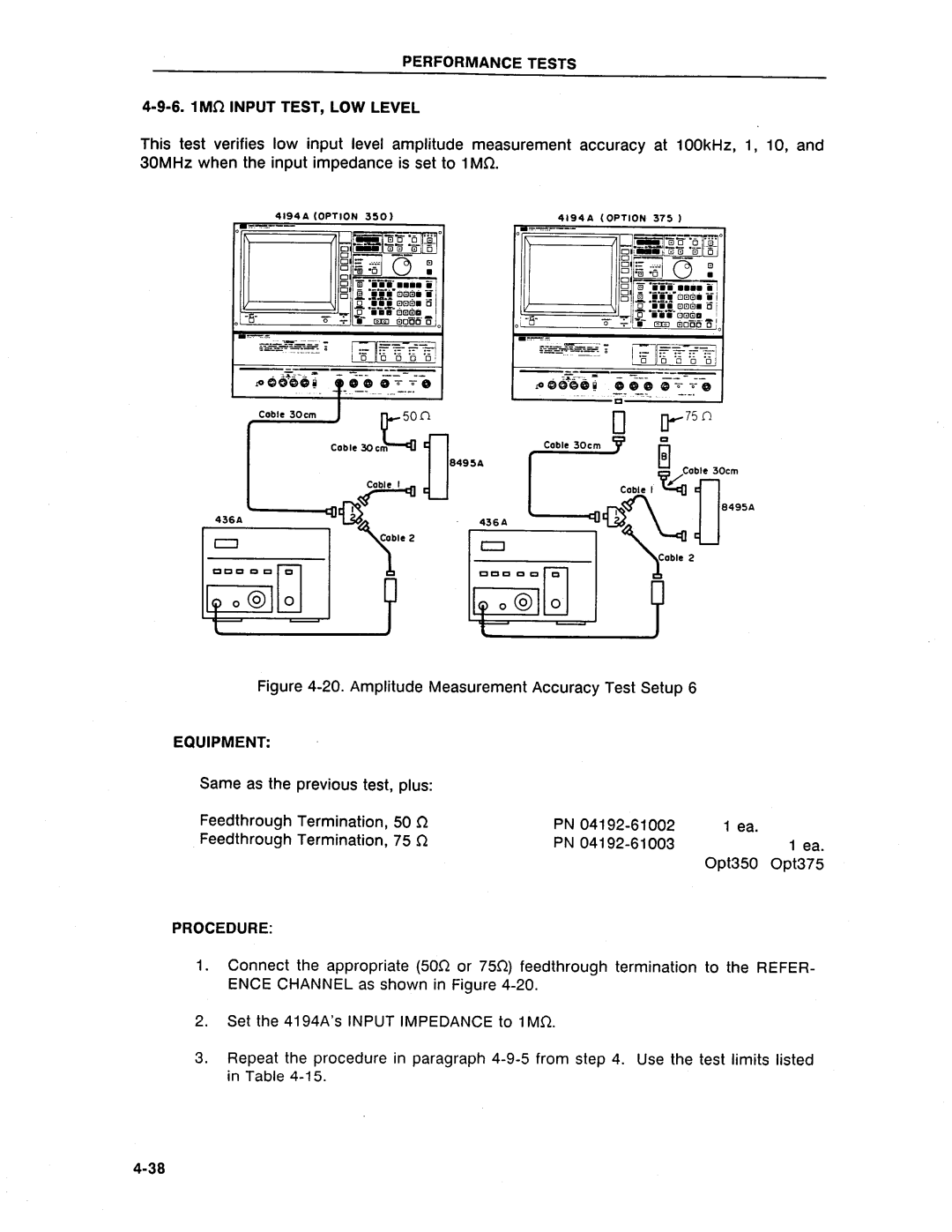 HP Swimming Pool Gate Alarm Agilent 4194A manual 