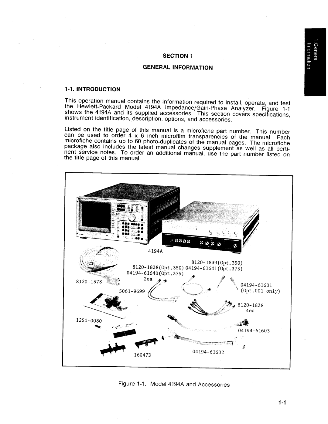 HP Swimming Pool Gate Alarm Agilent 4194A manual 