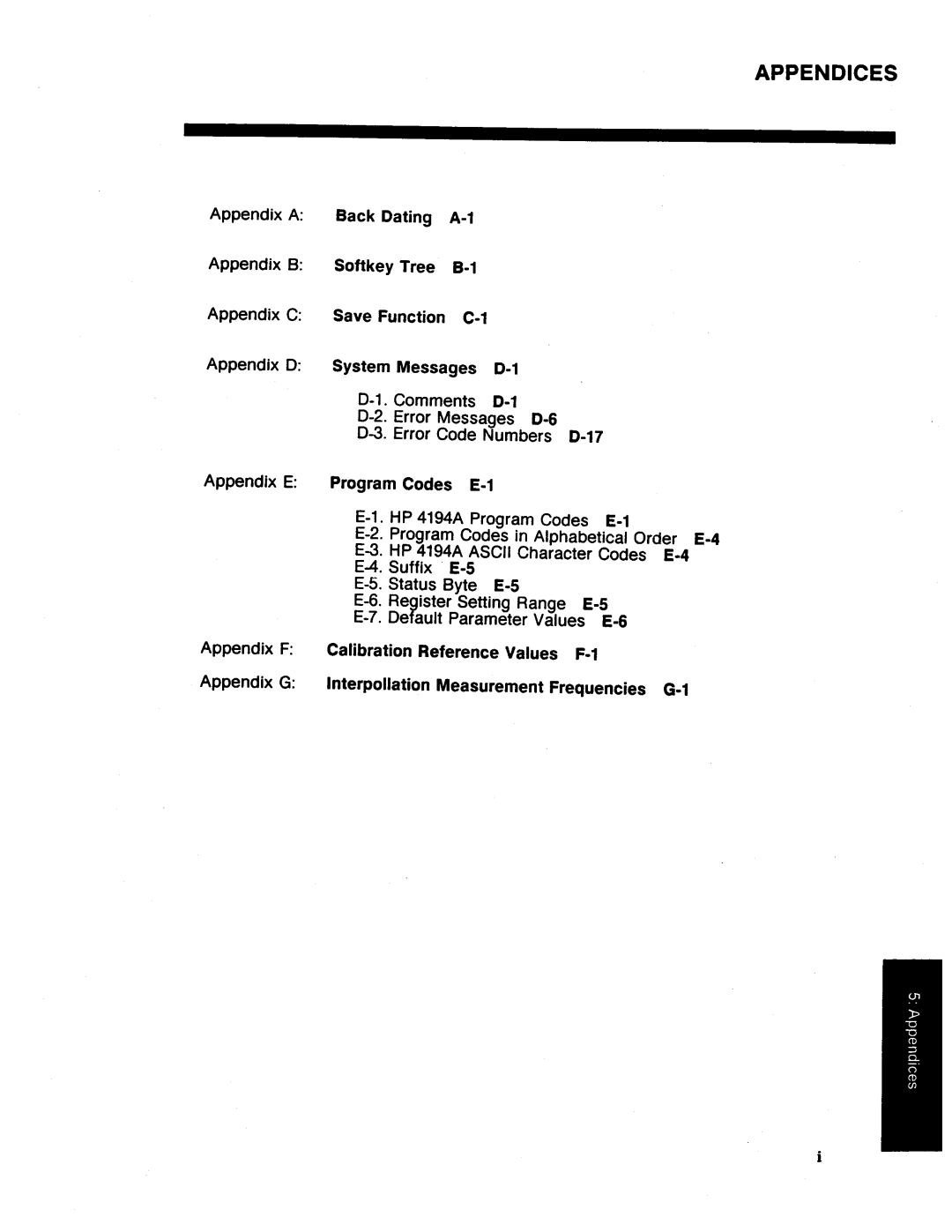 HP Swimming Pool Gate Alarm Agilent 4194A manual 