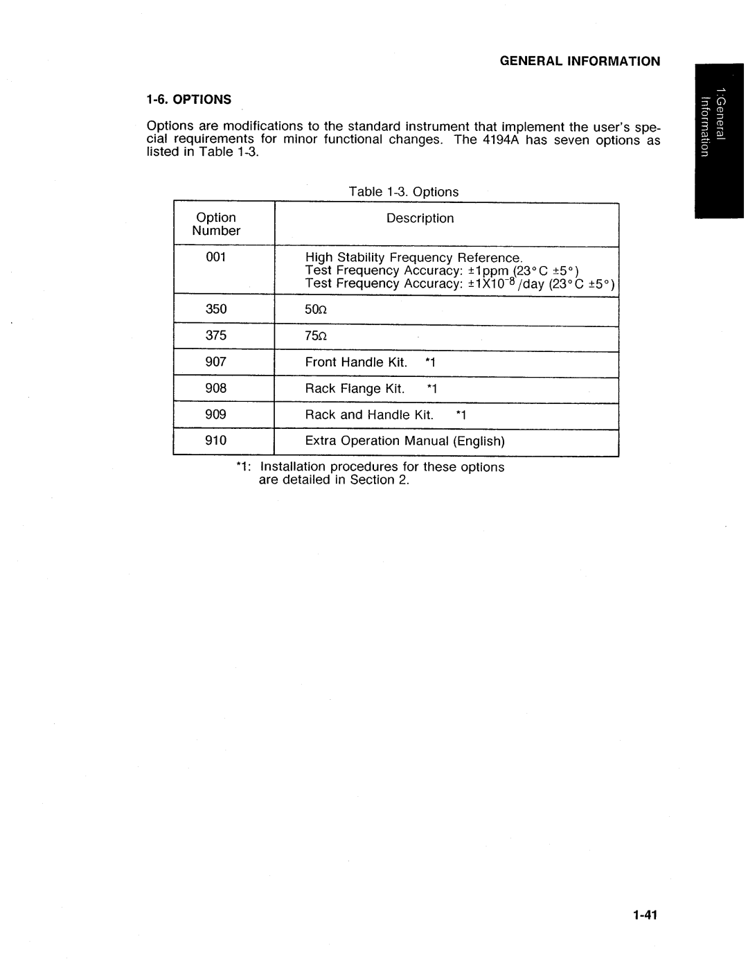 HP Swimming Pool Gate Alarm Agilent 4194A manual 