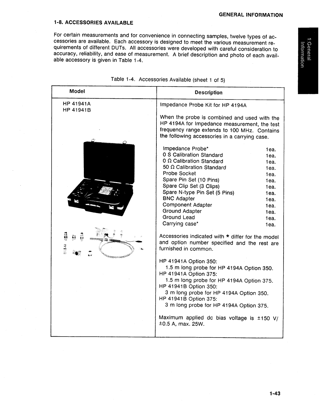 HP Swimming Pool Gate Alarm Agilent 4194A manual 