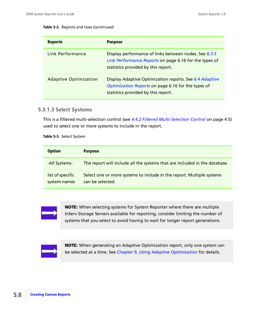 HP System Reporter E-Media Kit, System Reporter Media Kit manual Select Systems, Option Purpose 