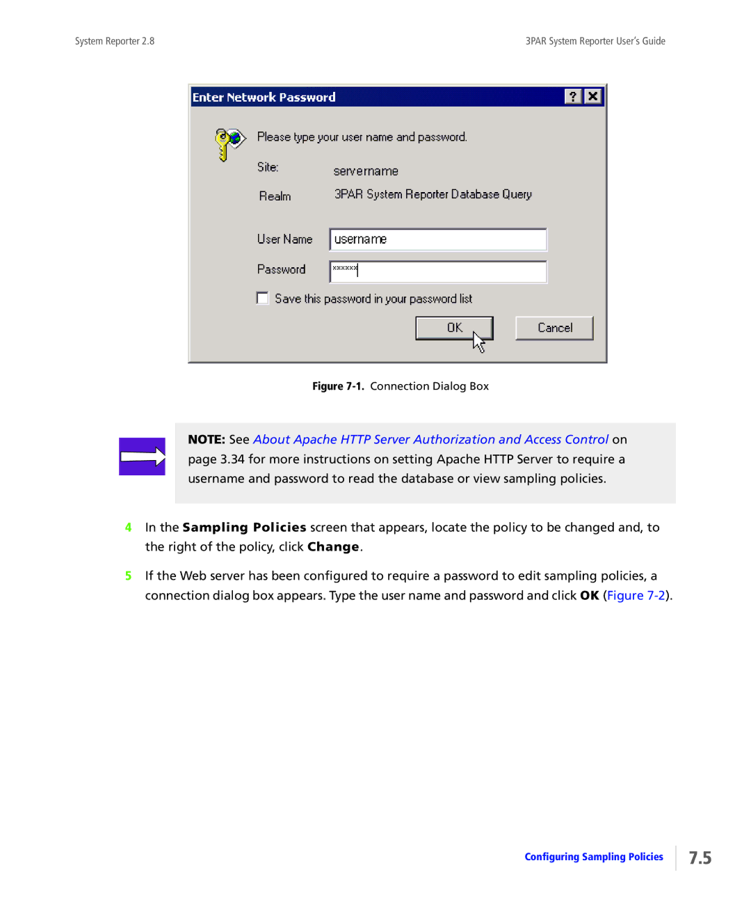 HP System Reporter Media Kit, System Reporter E-Media Kit manual Connection Dialog Box 