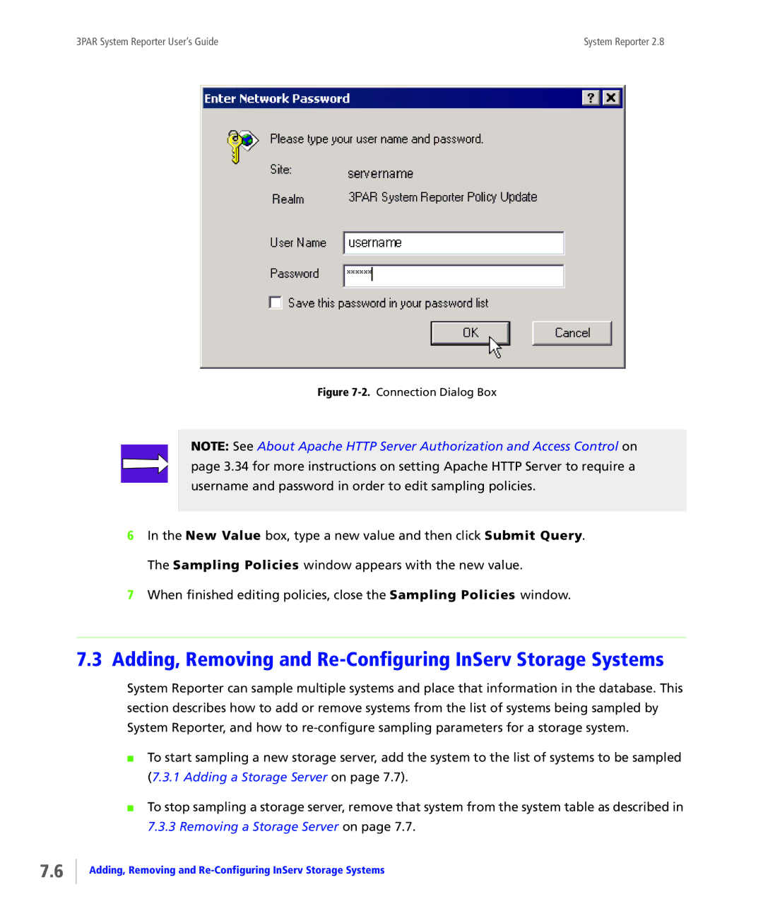 HP System Reporter E-Media Kit, System Reporter Media Kit manual Adding, Removing and Re-Configuring InServ Storage Systems 