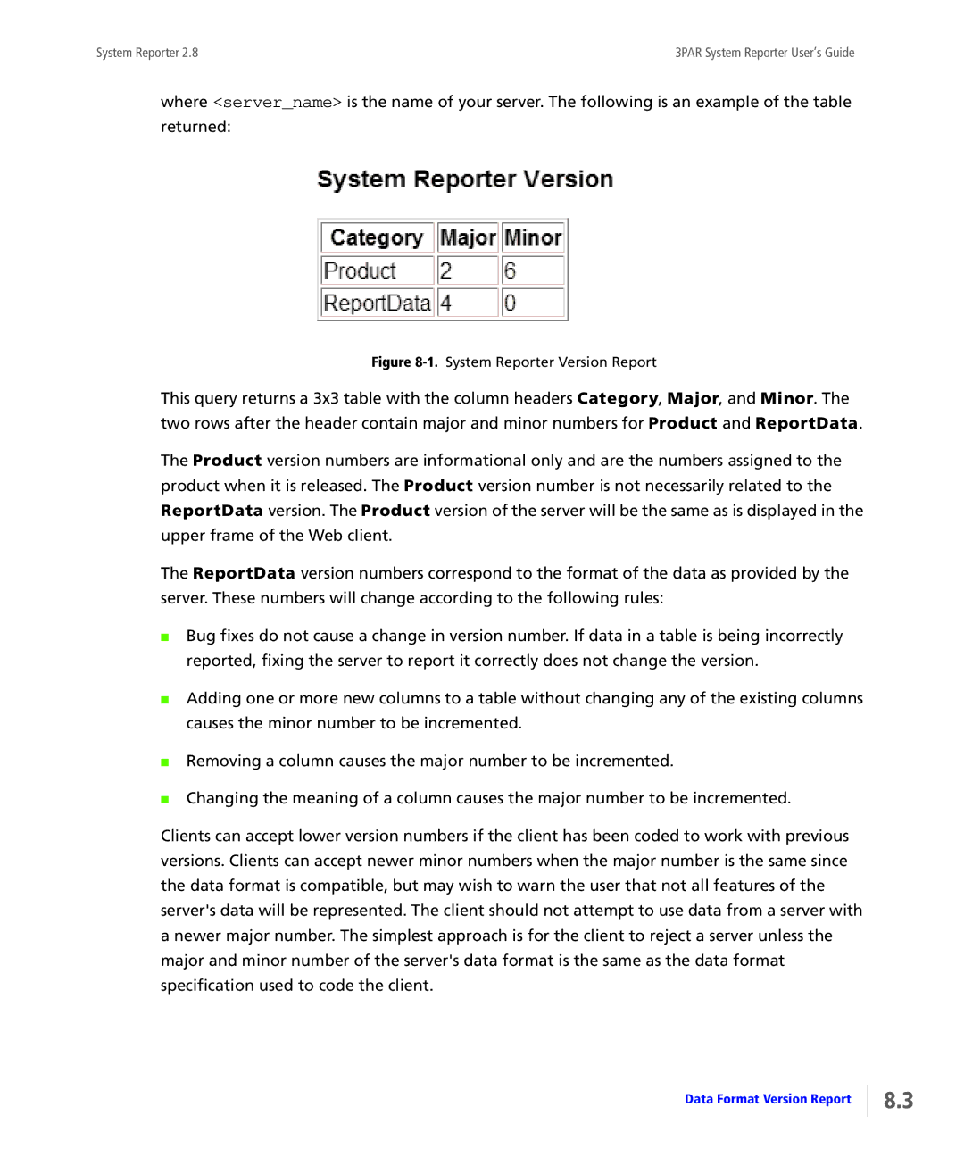 HP System Reporter Media Kit, System Reporter E-Media Kit manual System Reporter Version Report 