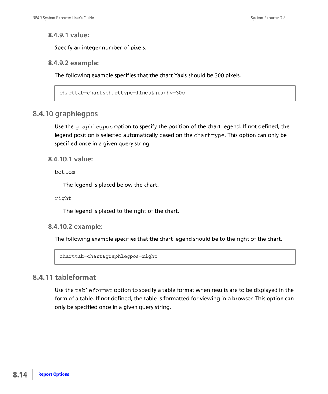 HP System Reporter E-Media Kit, System Reporter Media Kit manual Graphlegpos, Tableformat, Bottom Right 