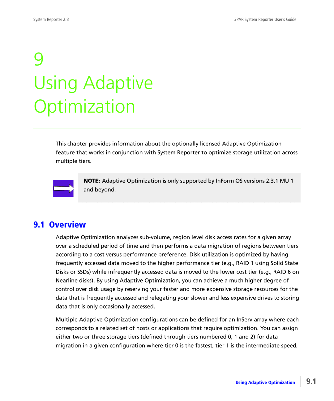 HP System Reporter Media Kit, System Reporter E-Media Kit manual Using Adaptive Optimization, Overview 