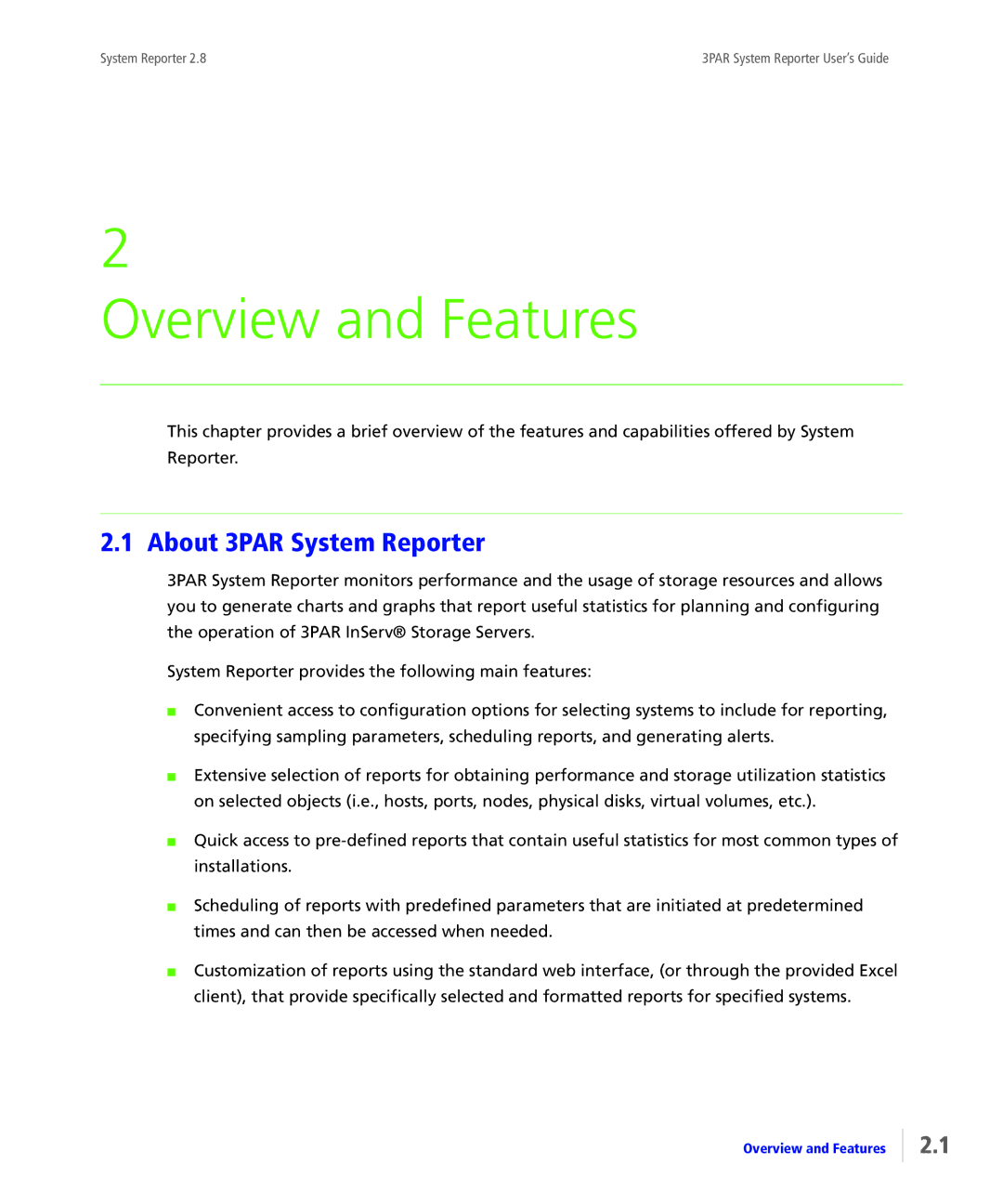 HP System Reporter Media Kit, System Reporter E-Media Kit manual Overview and Features, About 3PAR System Reporter 