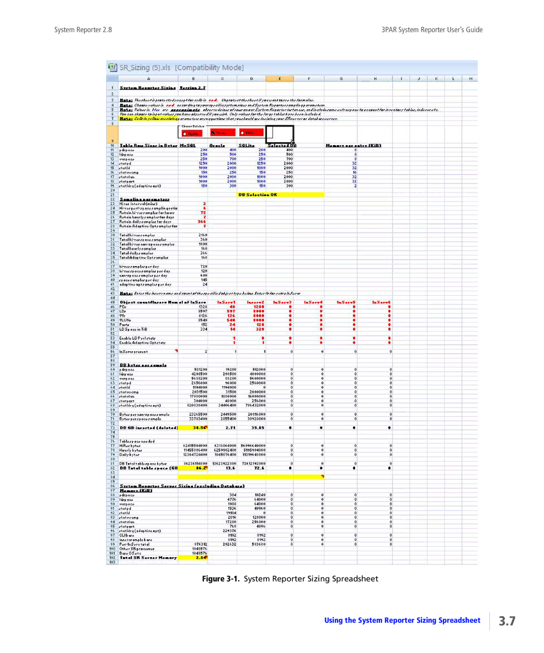 HP System Reporter Media Kit, System Reporter E-Media Kit manual System Reporter Sizing Spreadsheet 