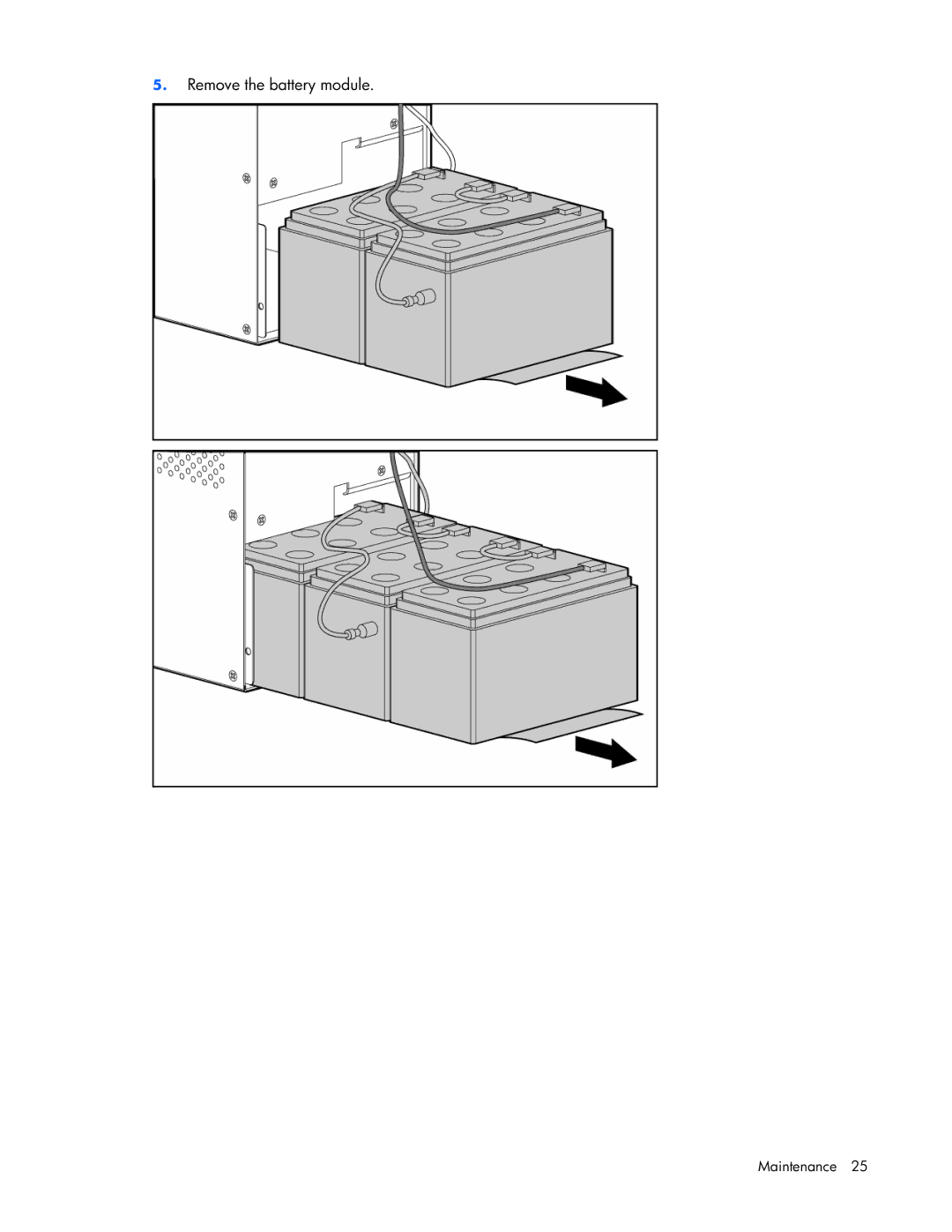 HP T1000 manual Remove the battery module 