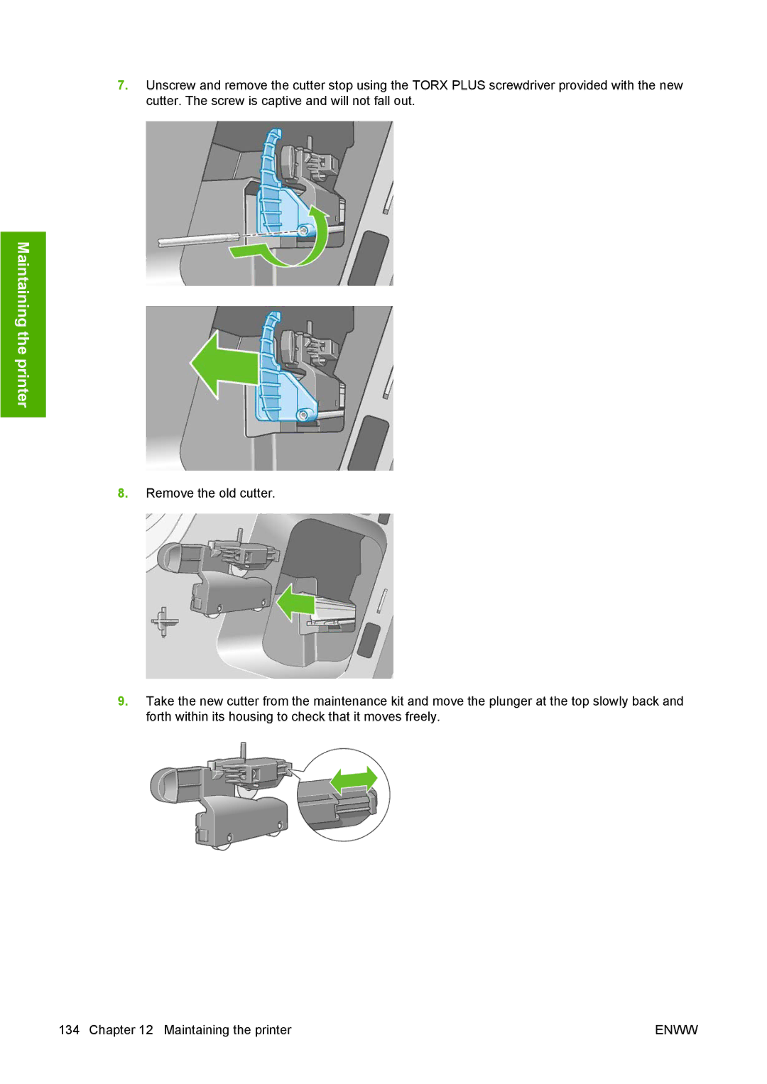 HP T1100 manual Maintaining the printer 