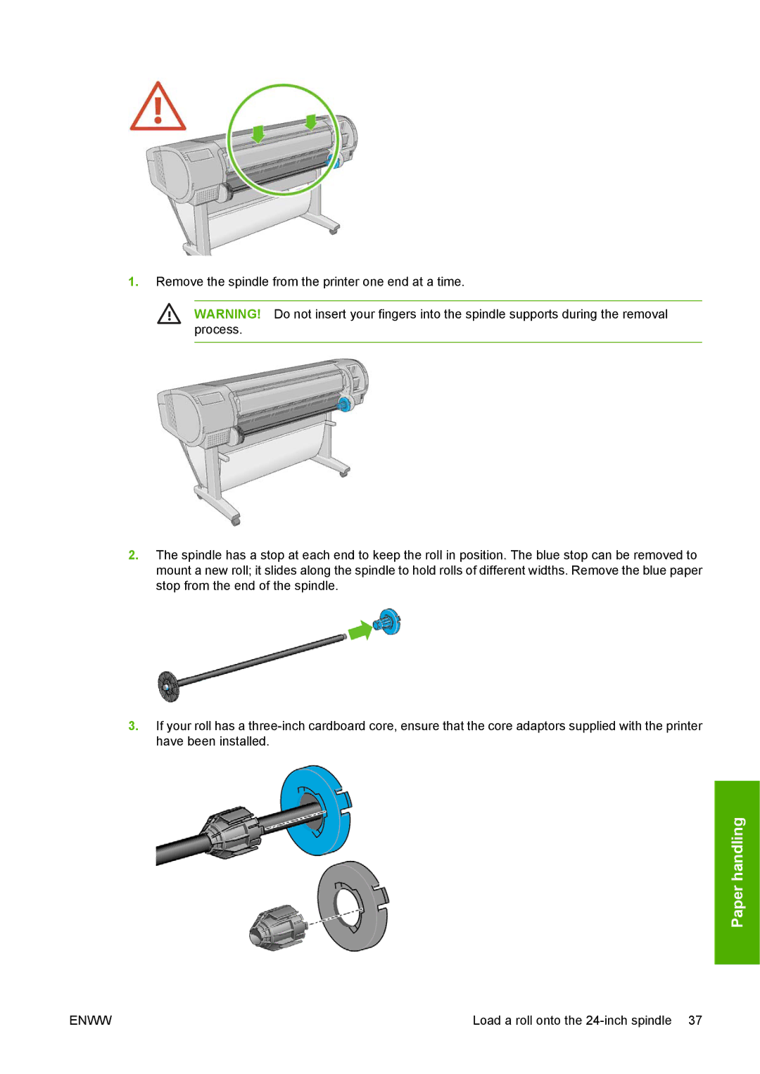 HP T1100 manual HandlingPaper 