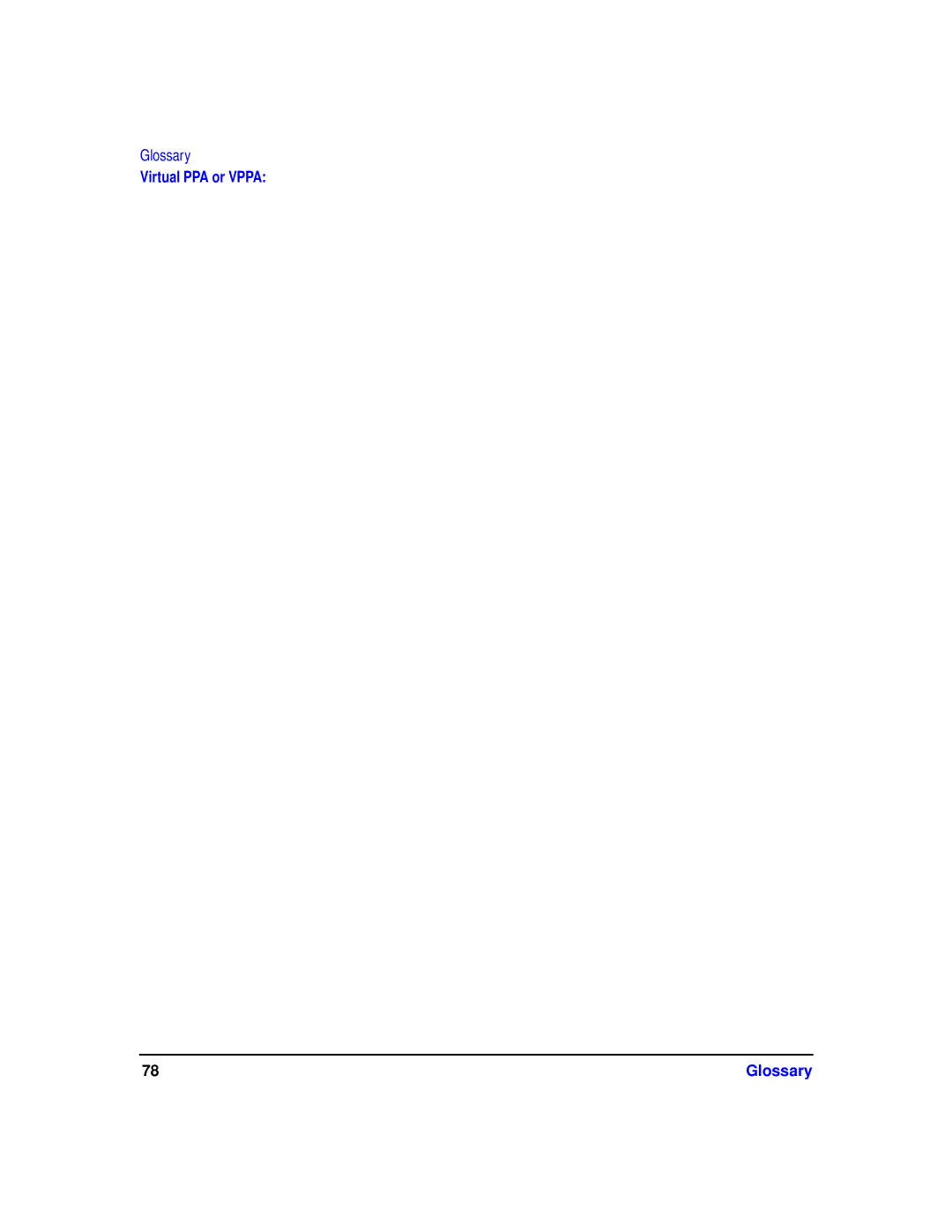 HP T1453-90001 manual Virtual PPA or Vppa Glossary 