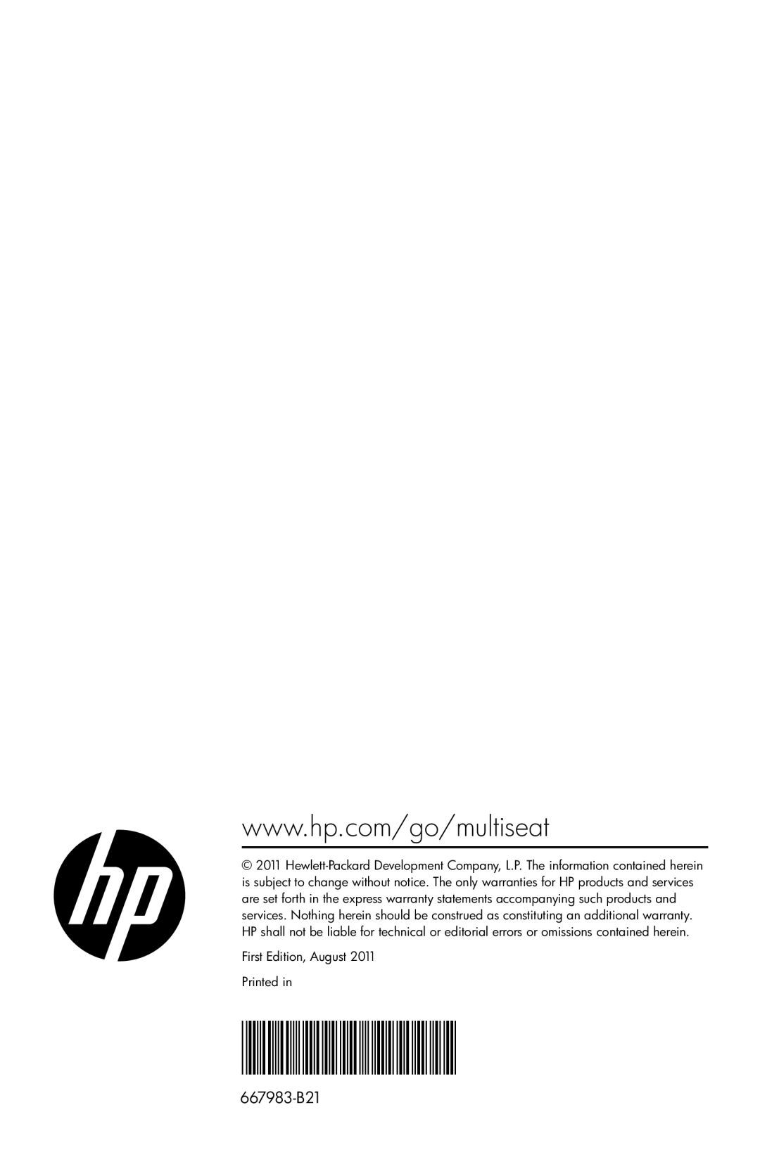 HP t150 manual 667983-B21 