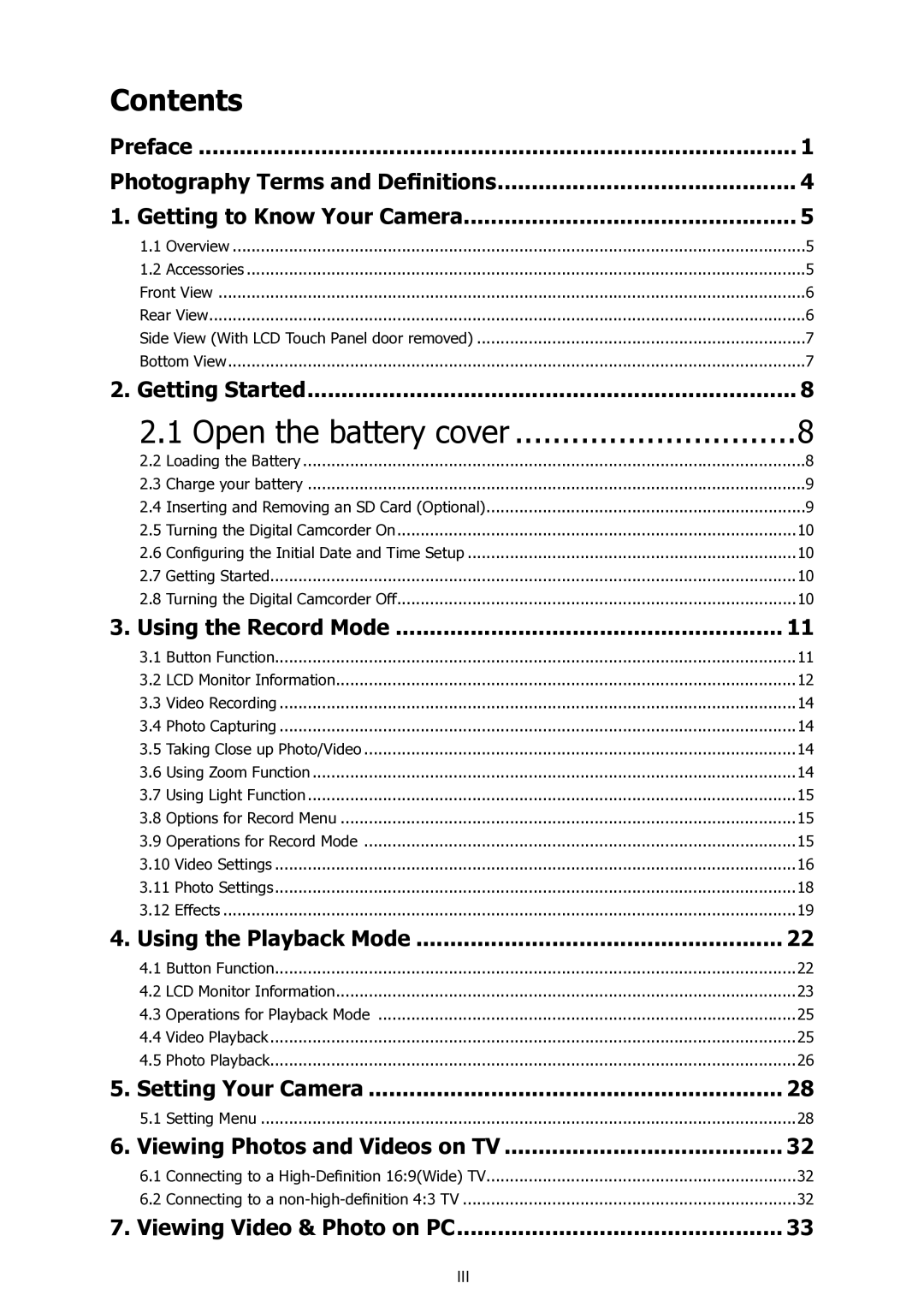 HP T200 manual Contents 