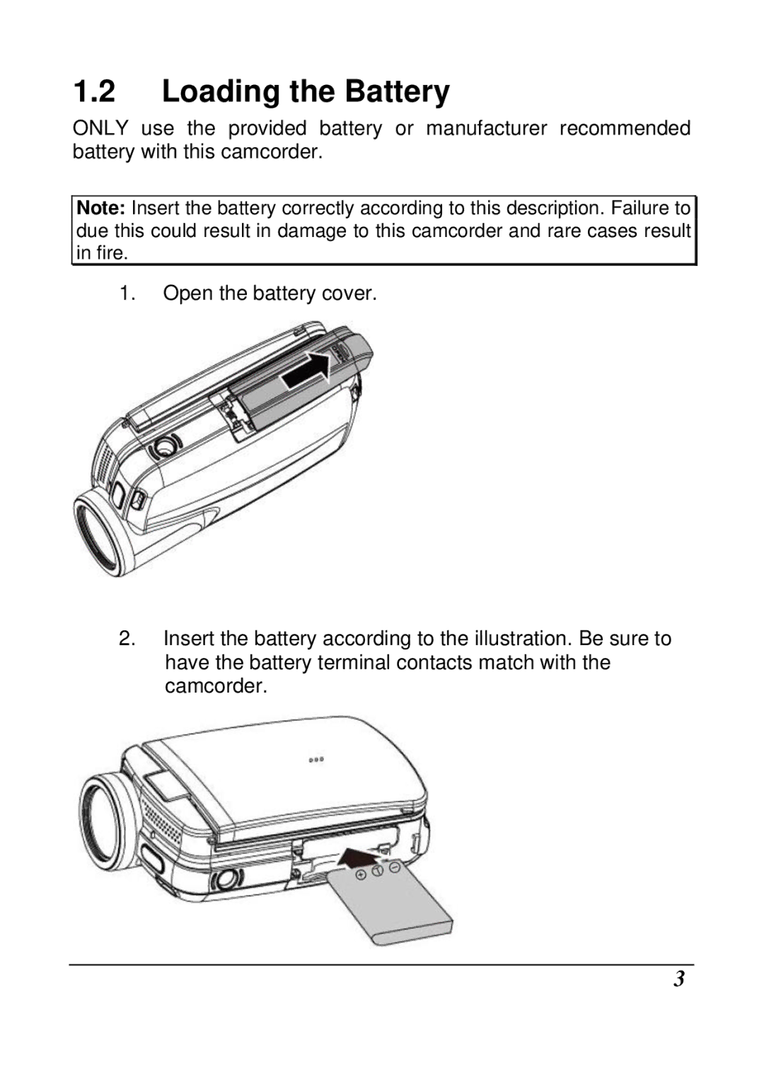 HP T250 manual Loading the Battery 