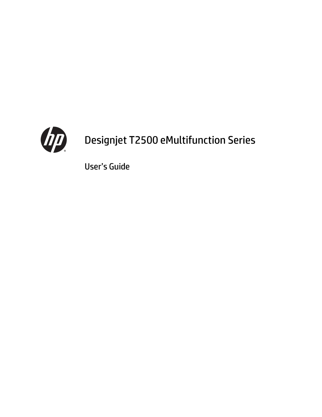 HP manual Designjet T2500 eMultifunction Series 