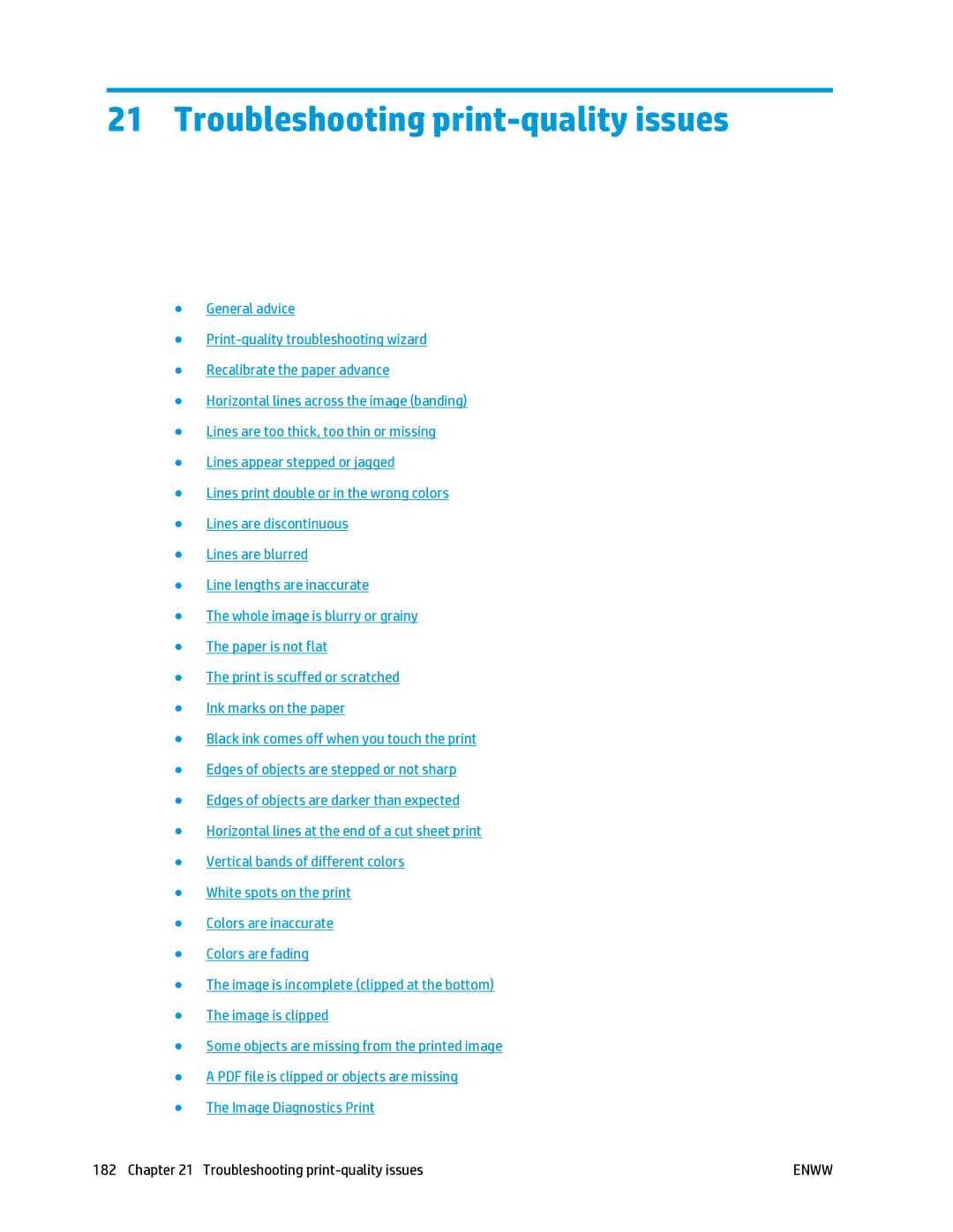 HP T2500 manual Troubleshooting print-quality issues 