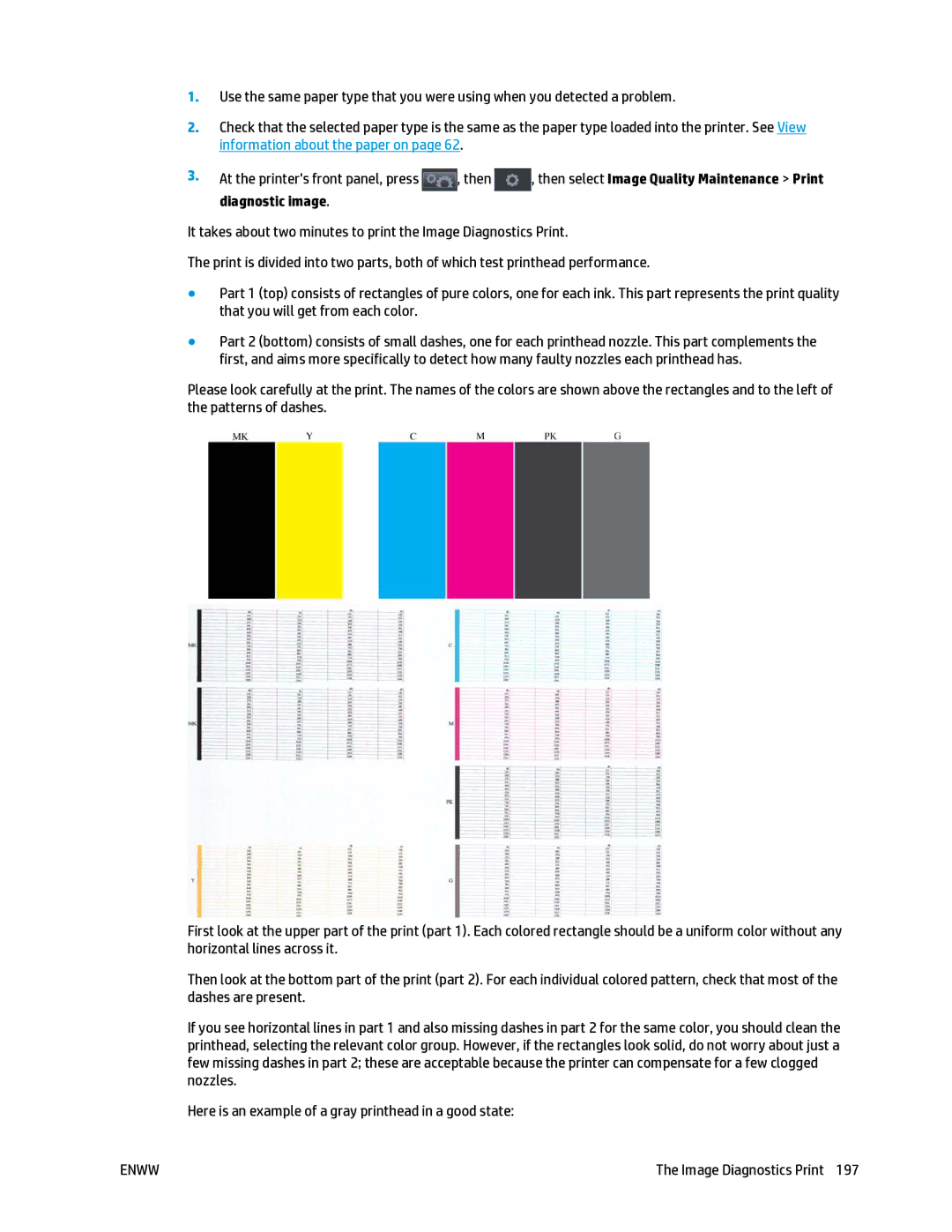 HP T2500 manual Image Diagnostics Print 