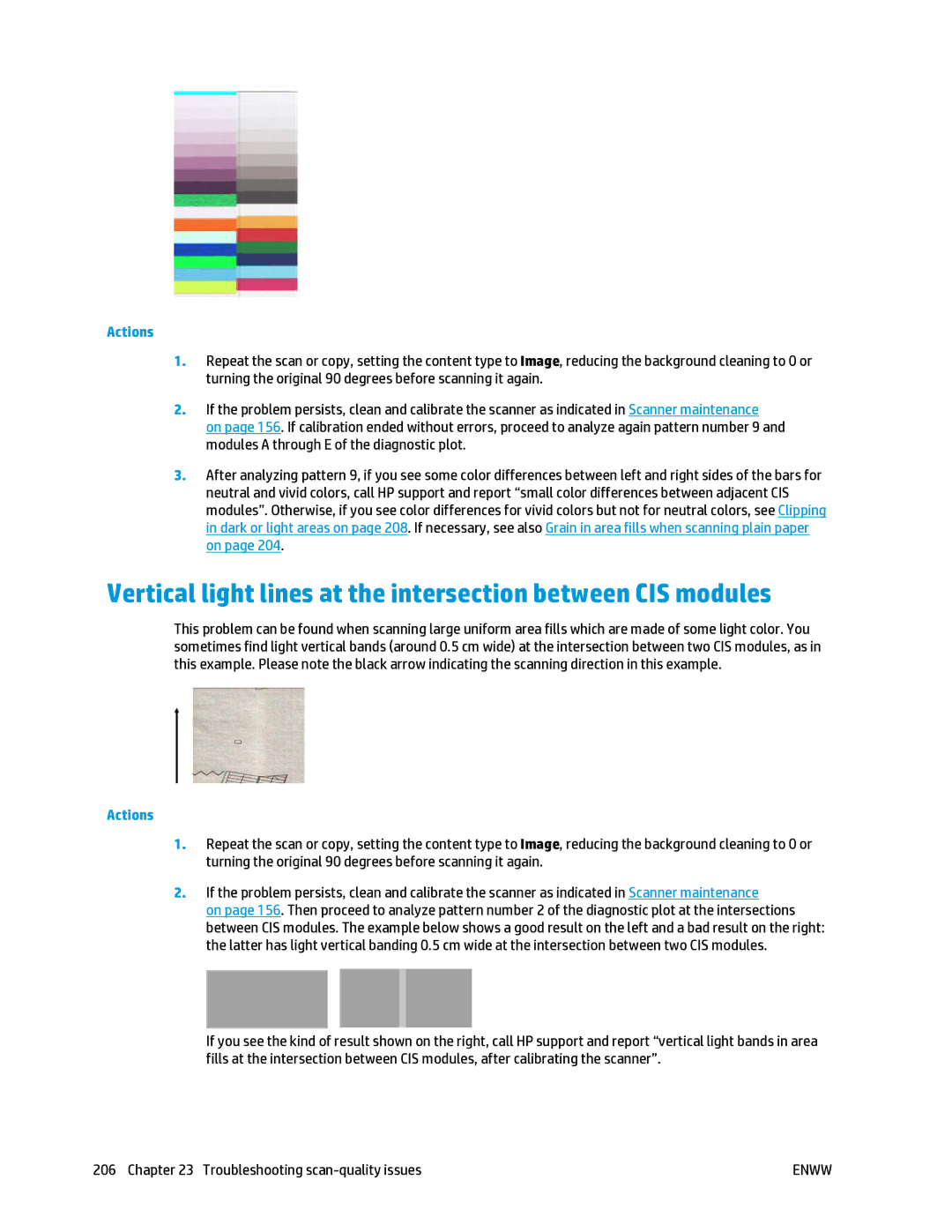 HP T2500 manual Vertical light lines at the intersection between CIS modules 