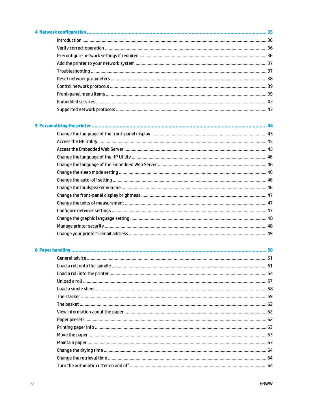 HP T2500 manual Network configuration 