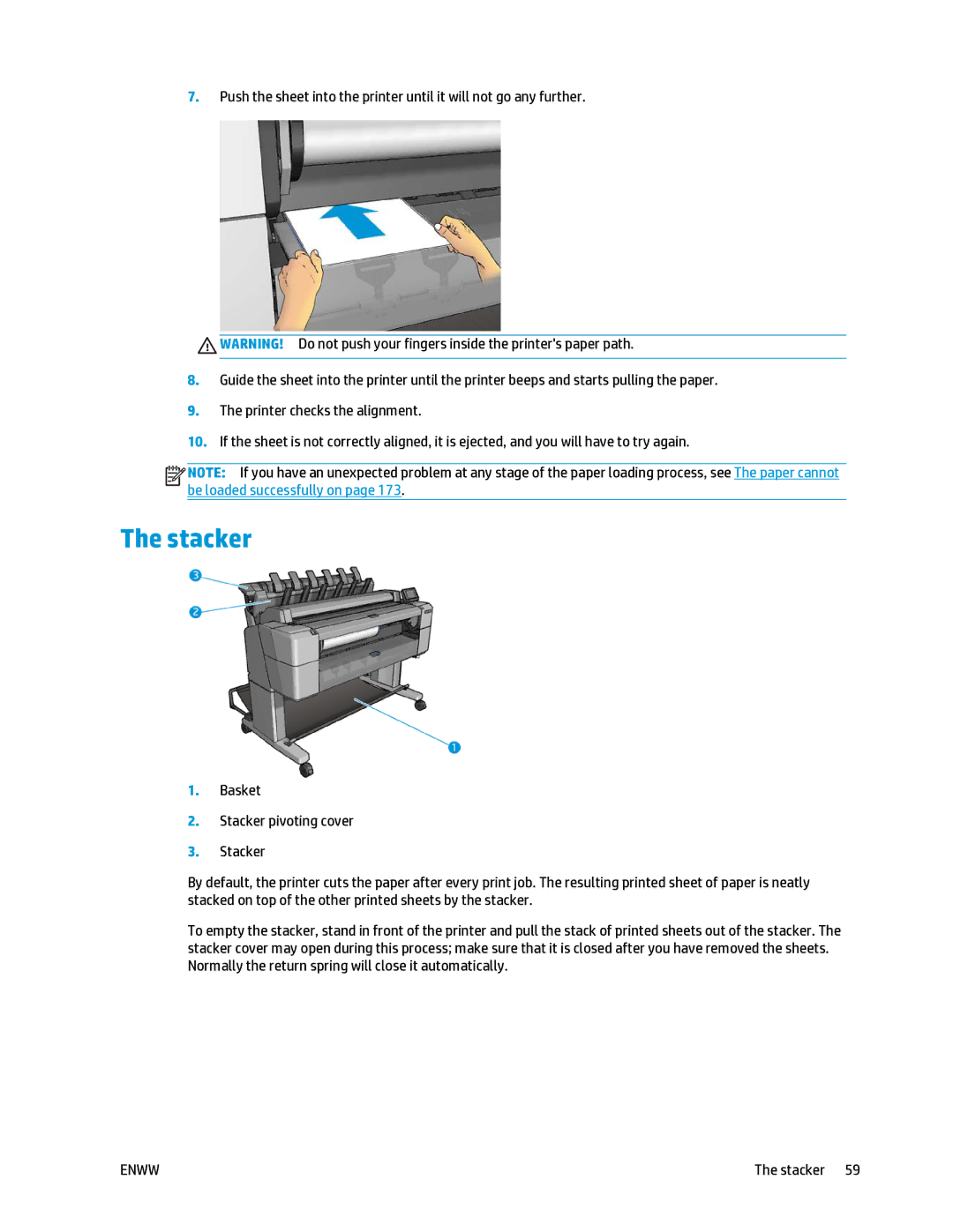 HP T2500 manual Stacker 