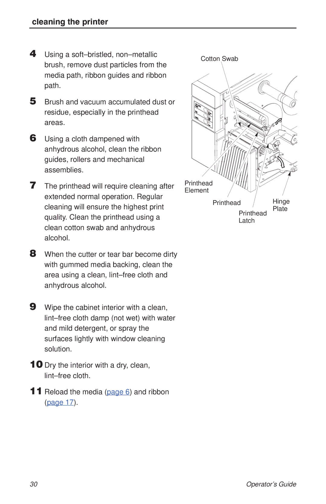 HP T3204 manual Cleaning the printer 