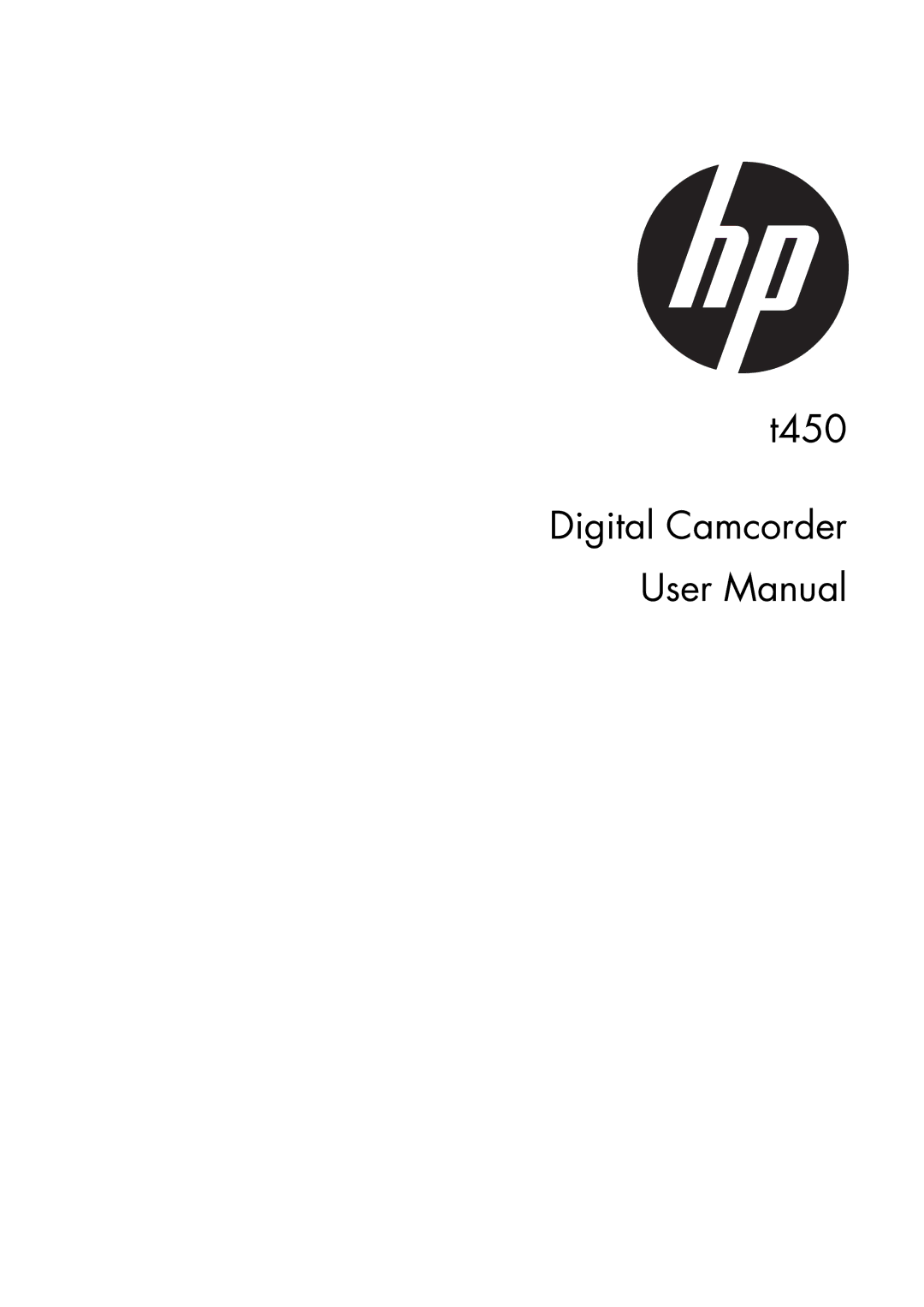 HP T450 manual Hp logo here 