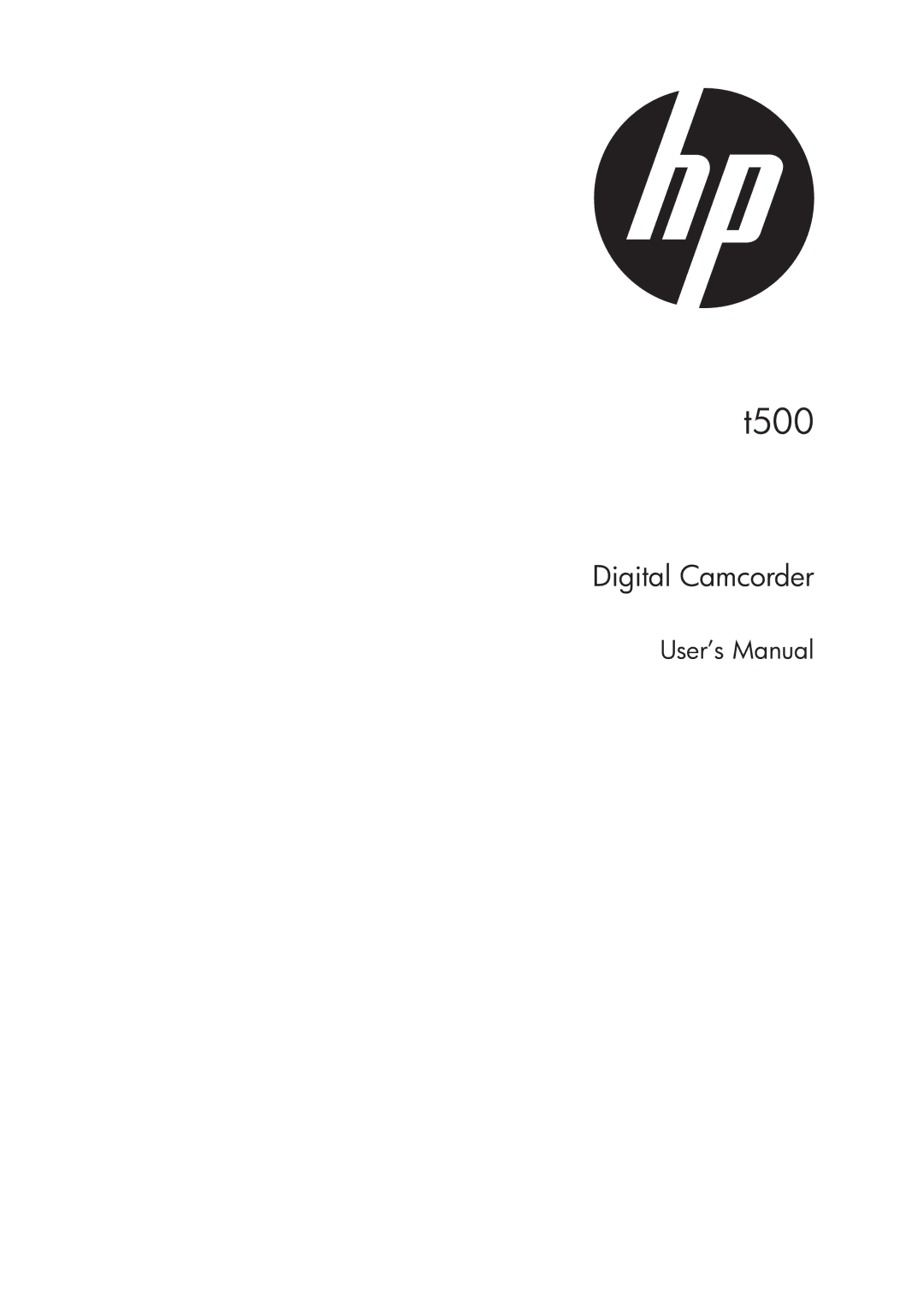 HP t500 manual T500 