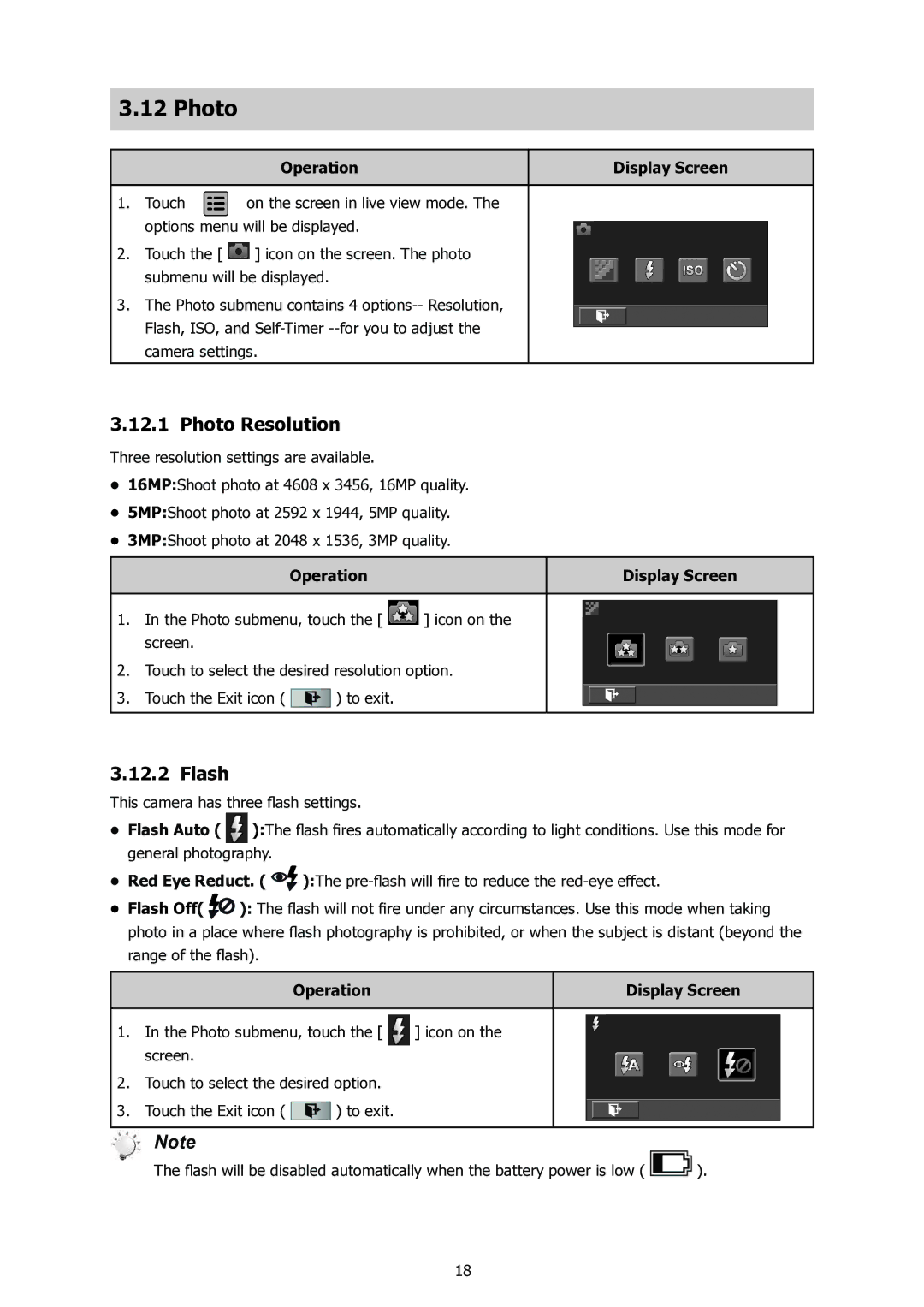 HP t500 manual Photo Resolution, Flash 