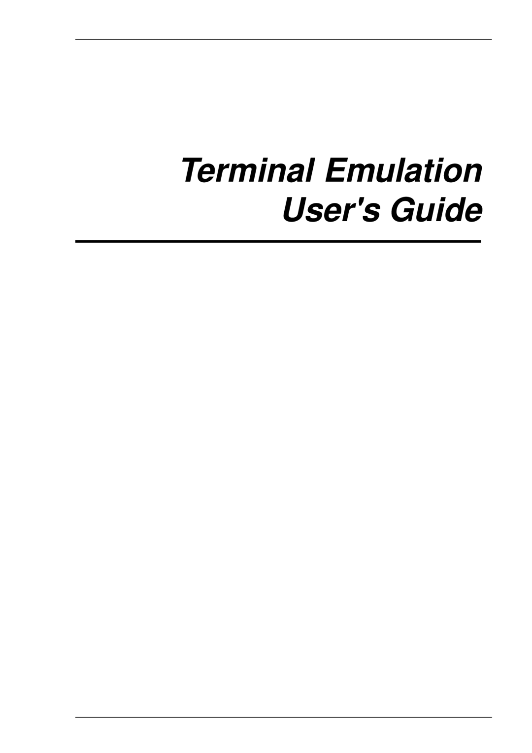 HP t5510 manual Terminal Emulation Users Guide 