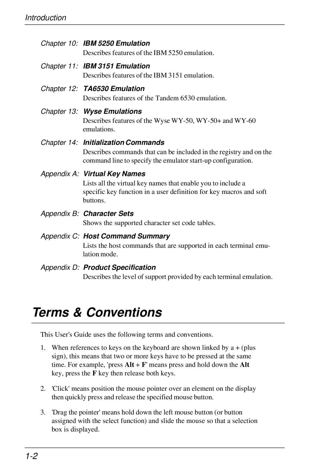 HP t5510 manual Terms & Conventions, Initialization Commands 