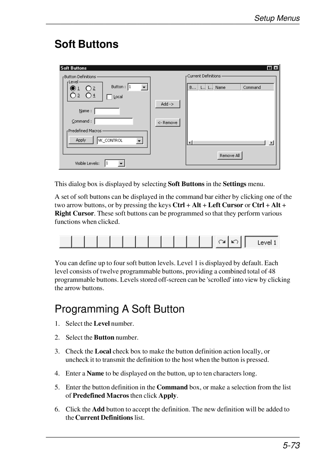 HP t5510 manual Programming a Soft Button 