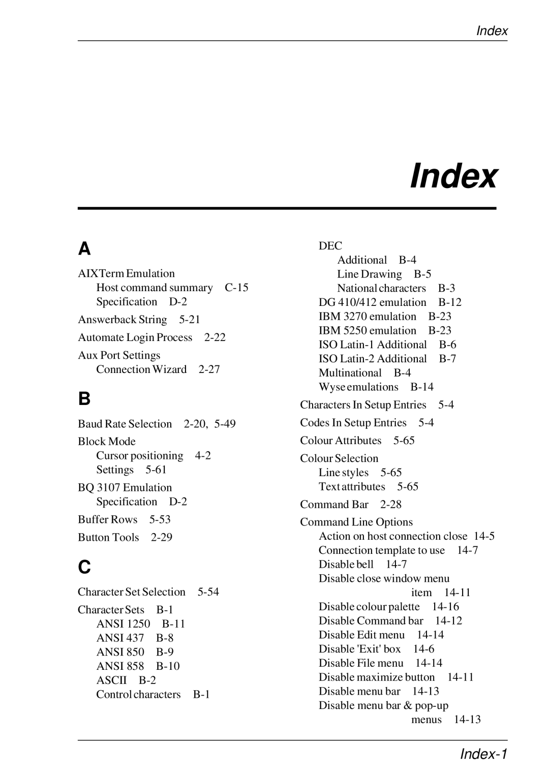 HP t5510 manual Index-1 