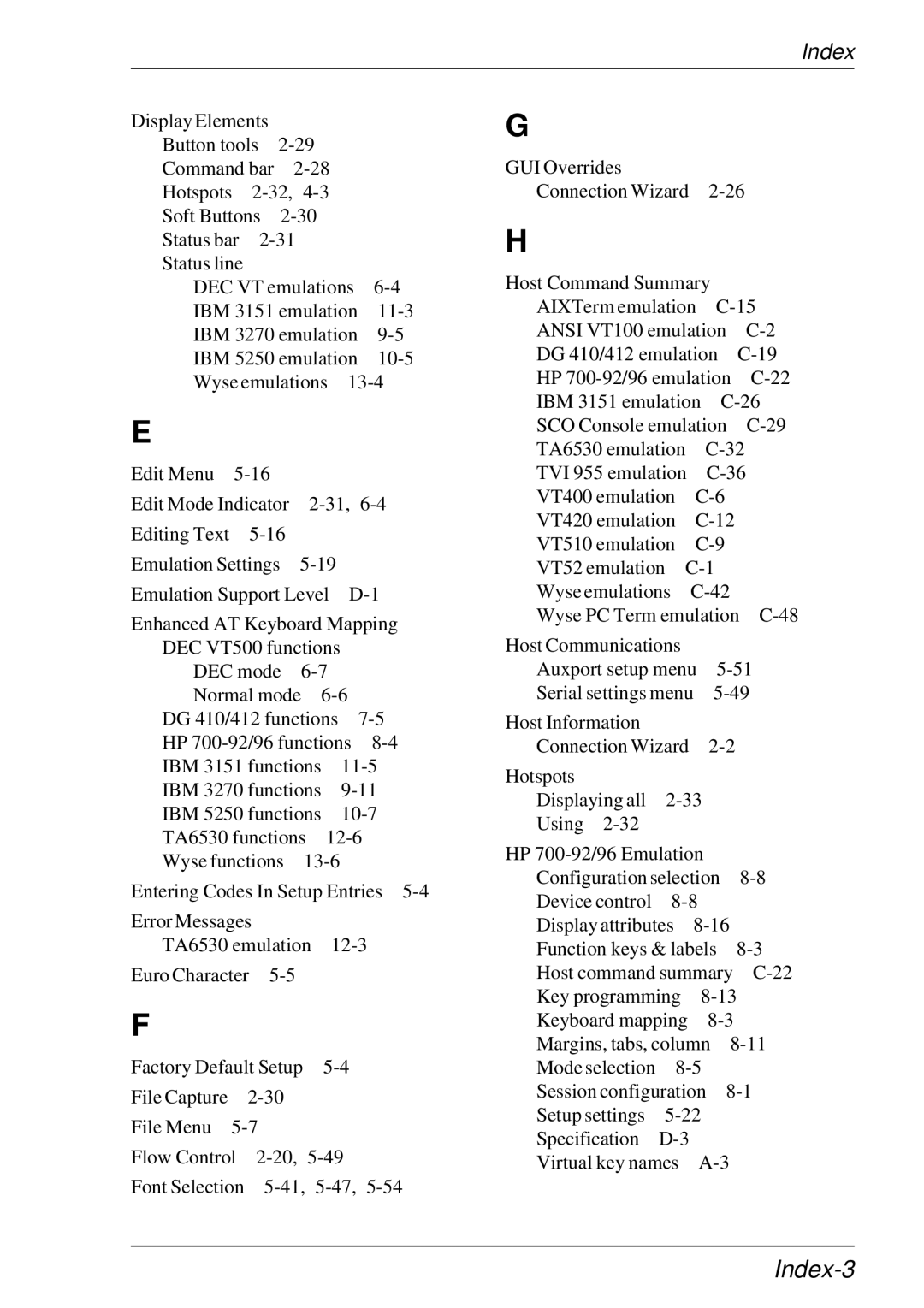 HP t5510 manual Index-3 