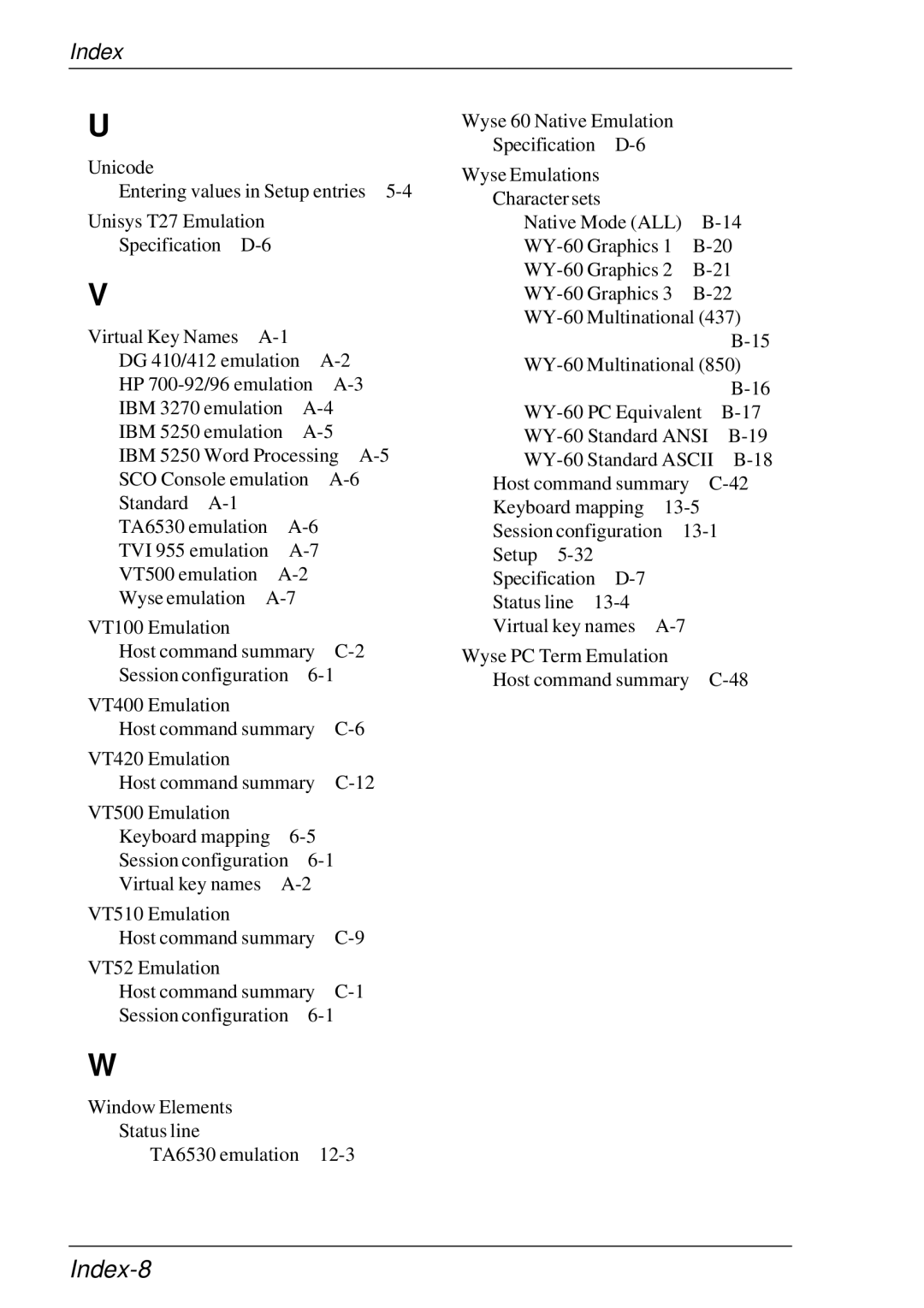 HP t5510 manual Index-8 