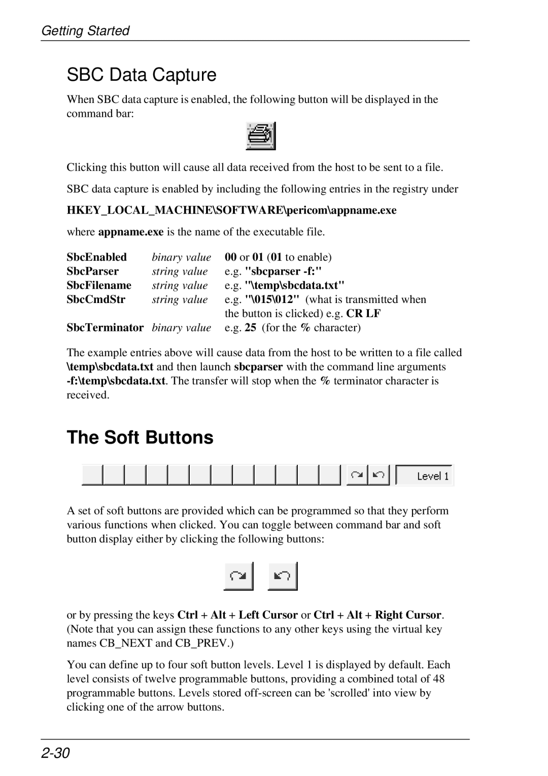 HP t5510 manual SBC Data Capture, Soft Buttons 