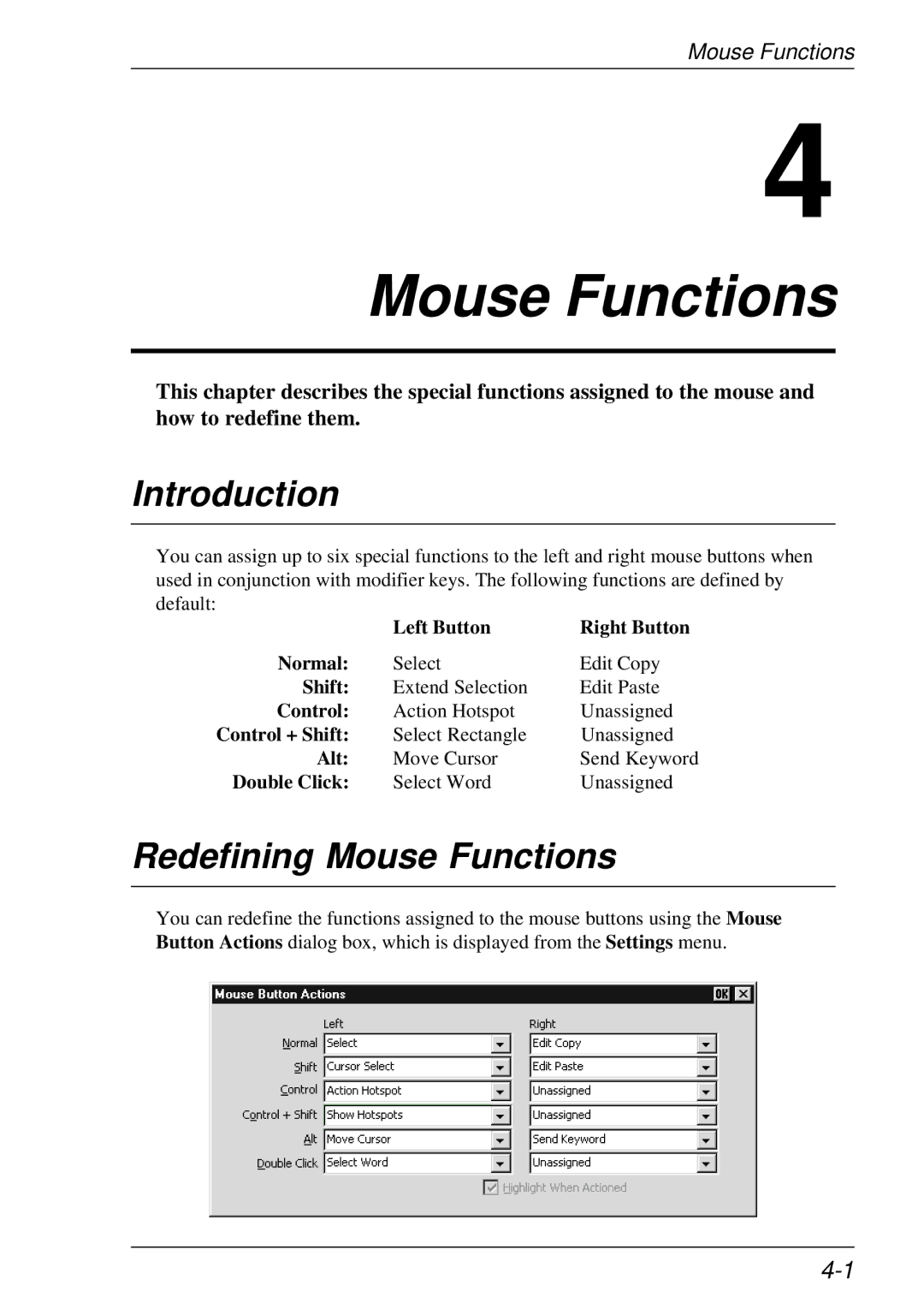 HP t5510 manual Introduction, Redefining Mouse Functions 