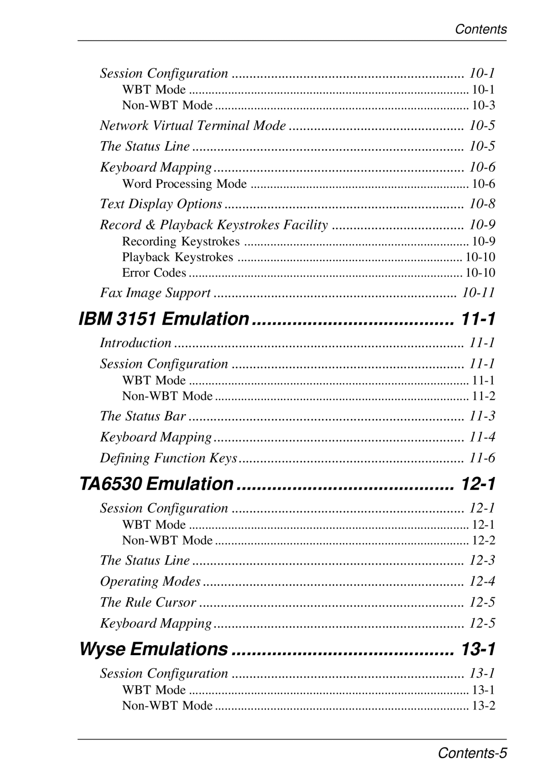 HP t5510 manual 11-1, Contents-5 