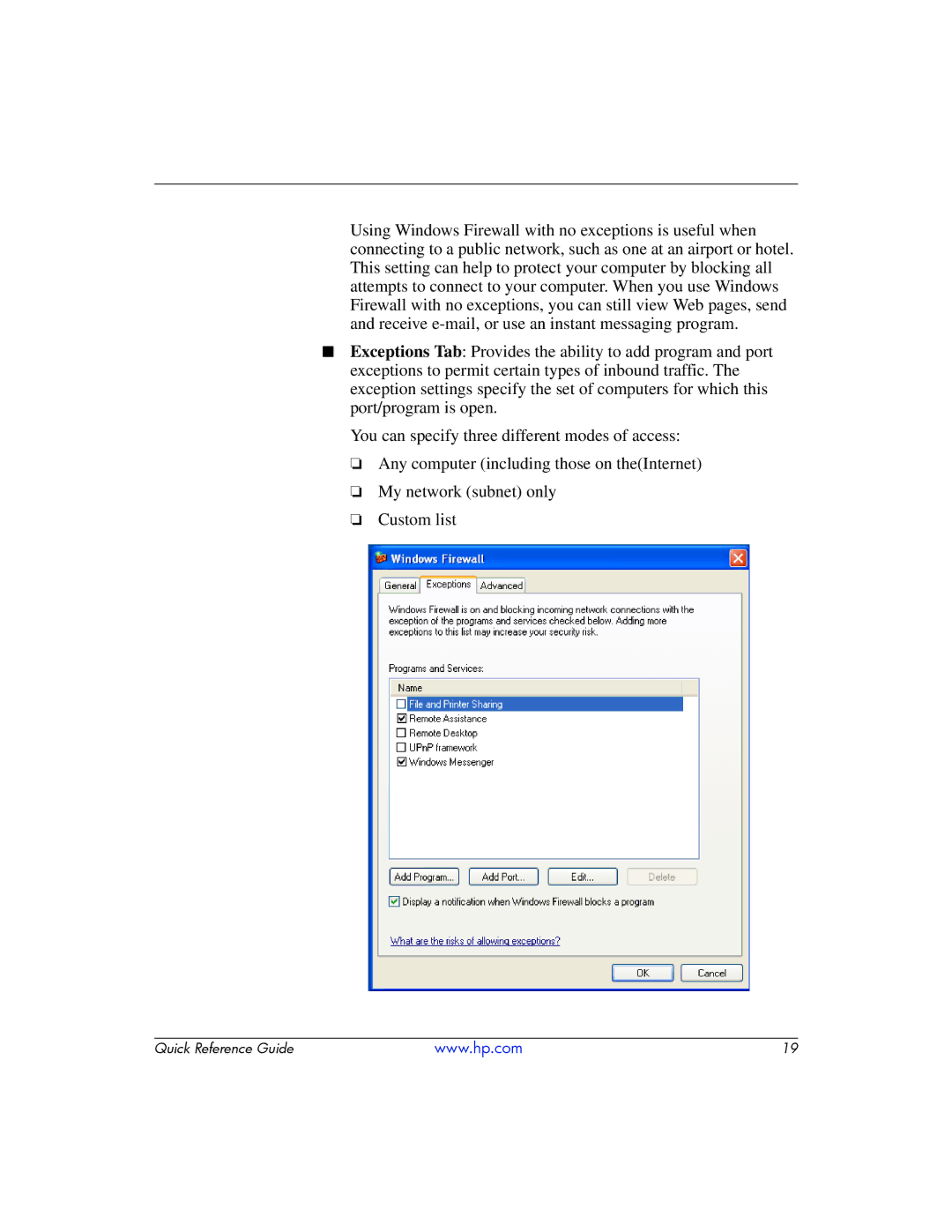 HP t5700 manual Quick Reference Guide 