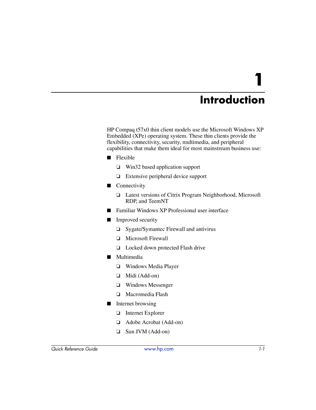 HP t5710 manual Introduction 