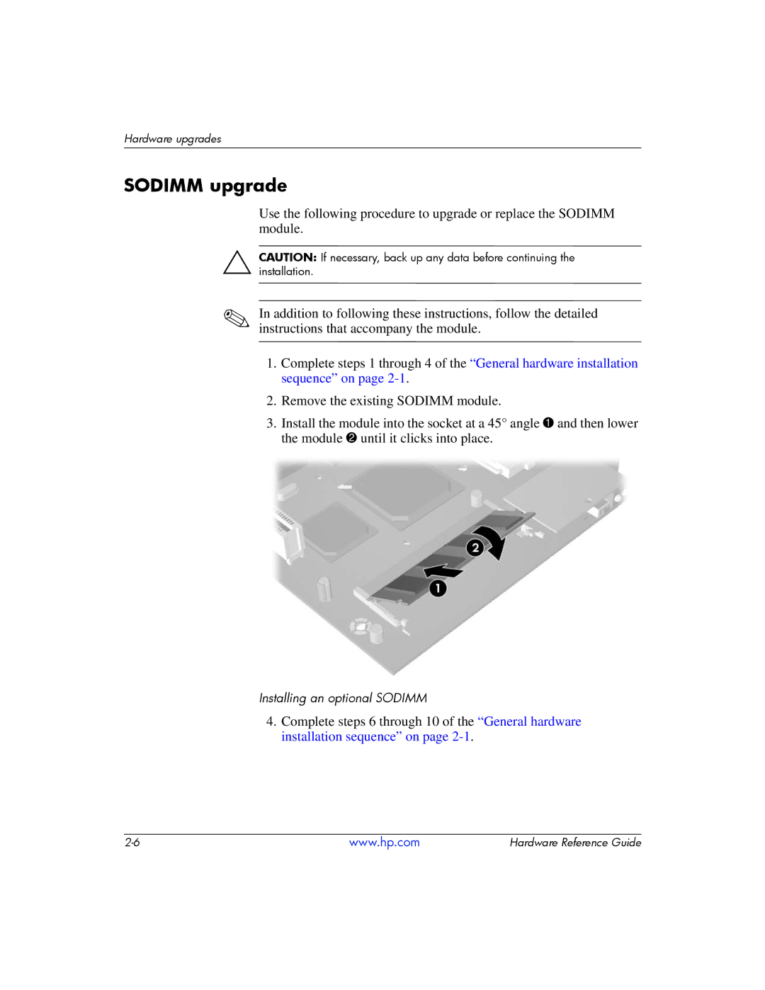 HP t5725 manual Sodimm upgrade 