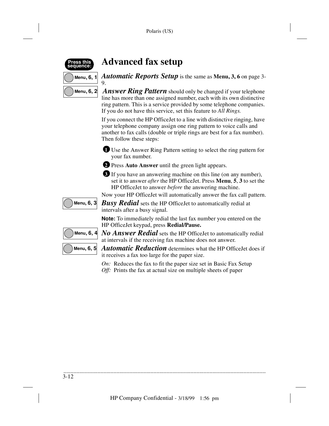 HP t65, t45xi manual Advanced fax setup 