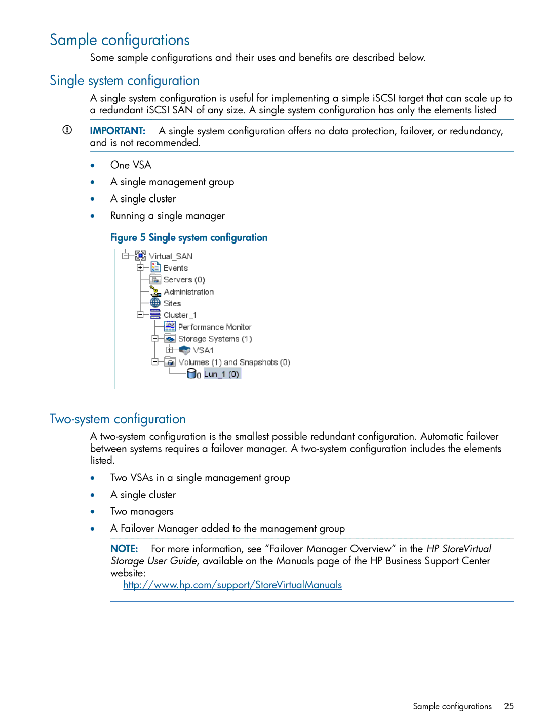 HP TA688-96138 manual Sample configurations, Single system configuration, Two-system configuration 